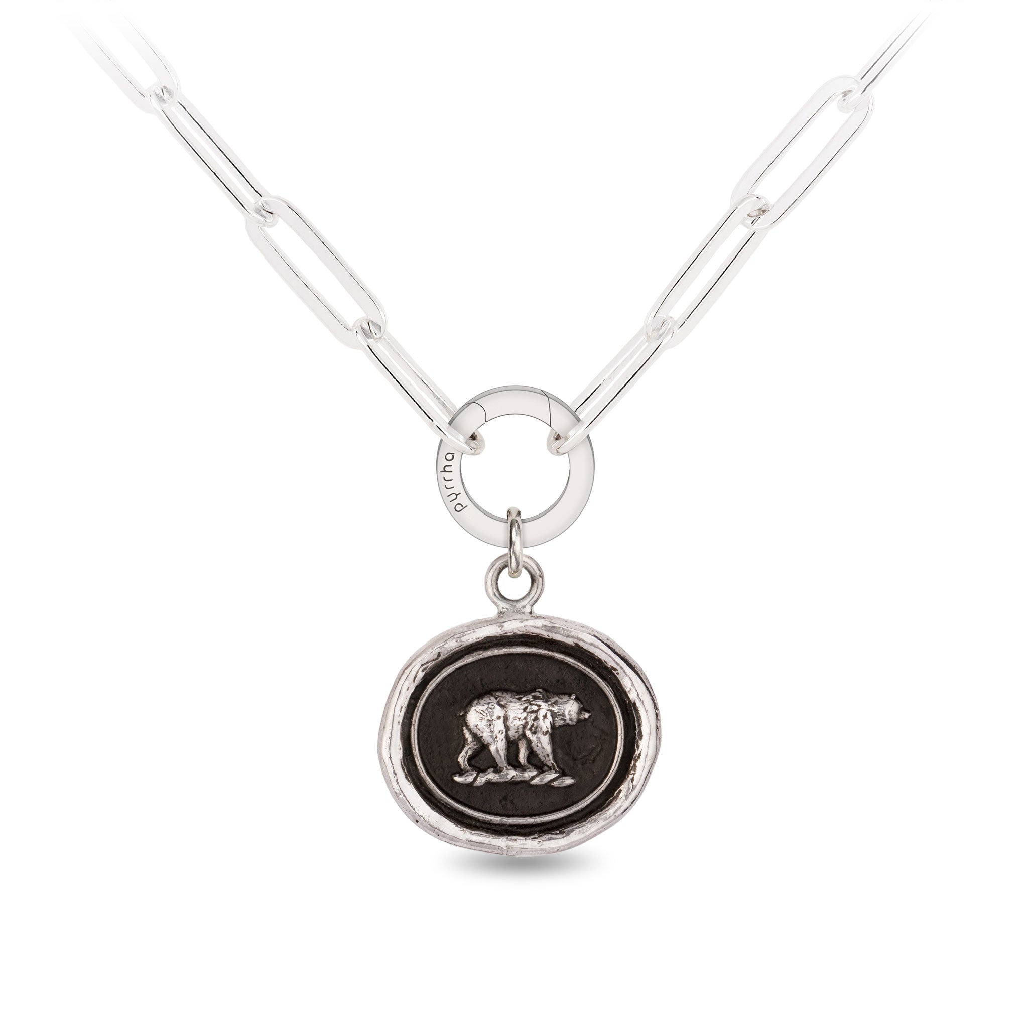 Mother Bear Large Paperclip Chain Necklace