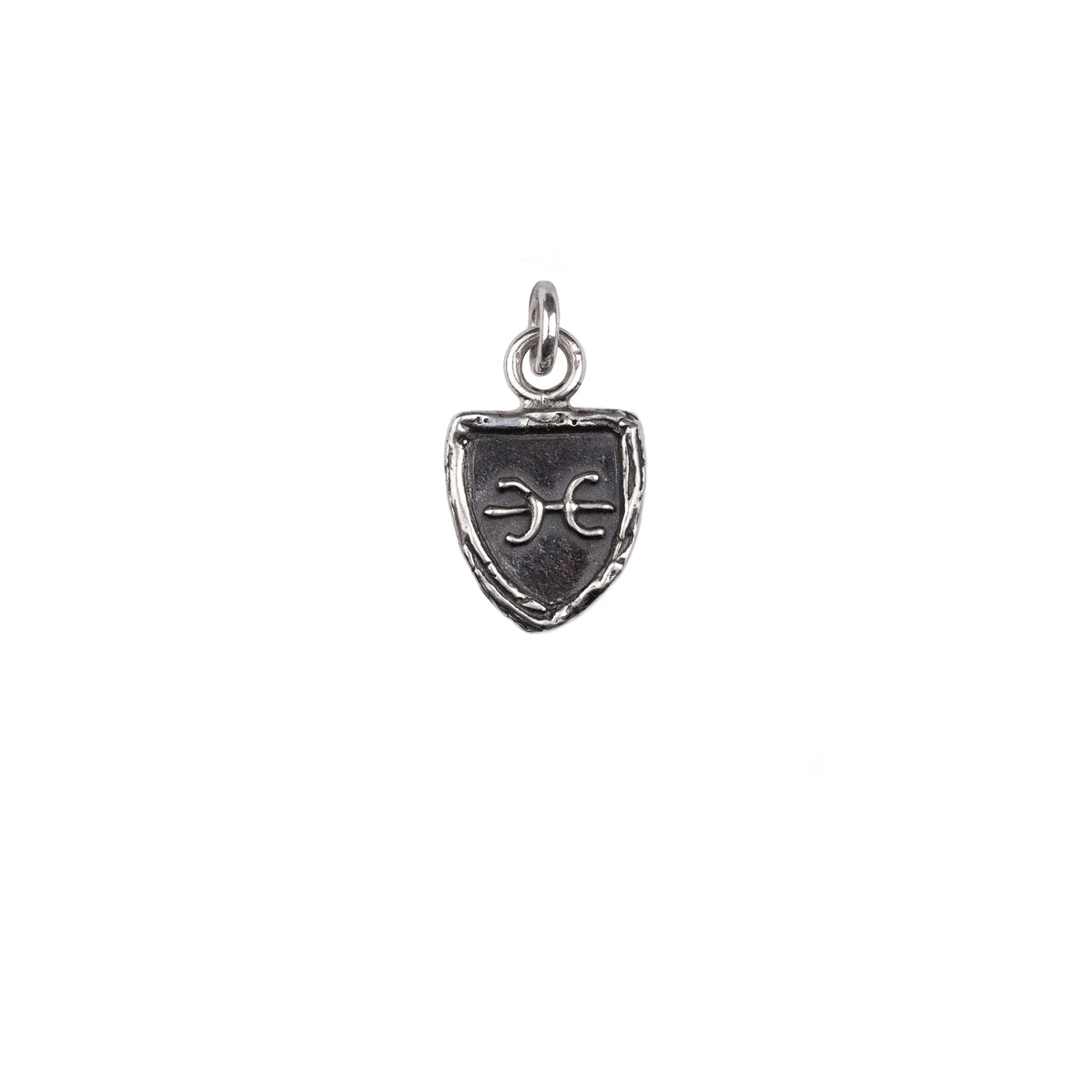 A sterling silver Pisces zodiac charm.