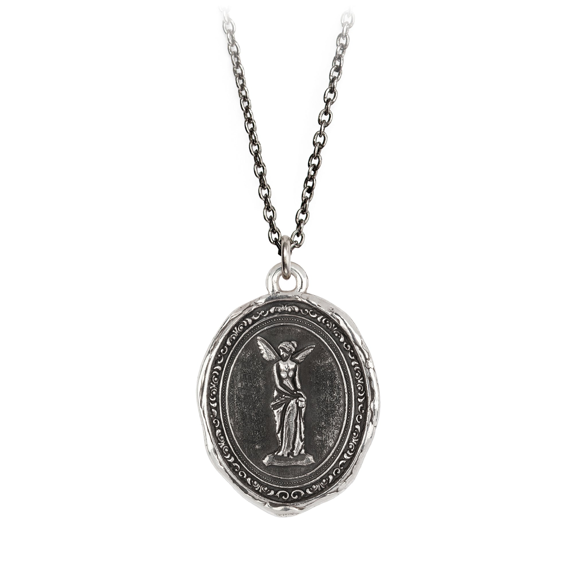 Pyrrha Psyche Goddess Talisman Necklace Silver