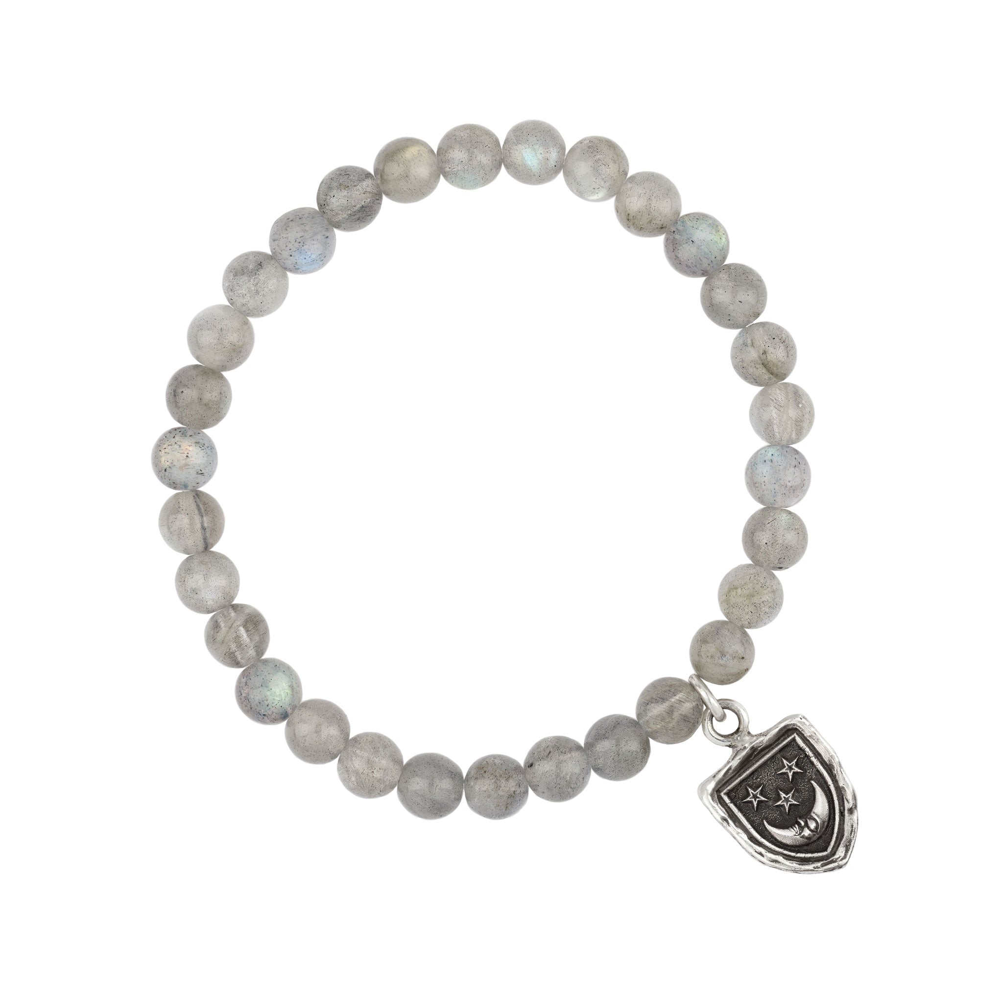 Pyrrha Reflective Appreciation Talisman Stretch Stone Bracelet