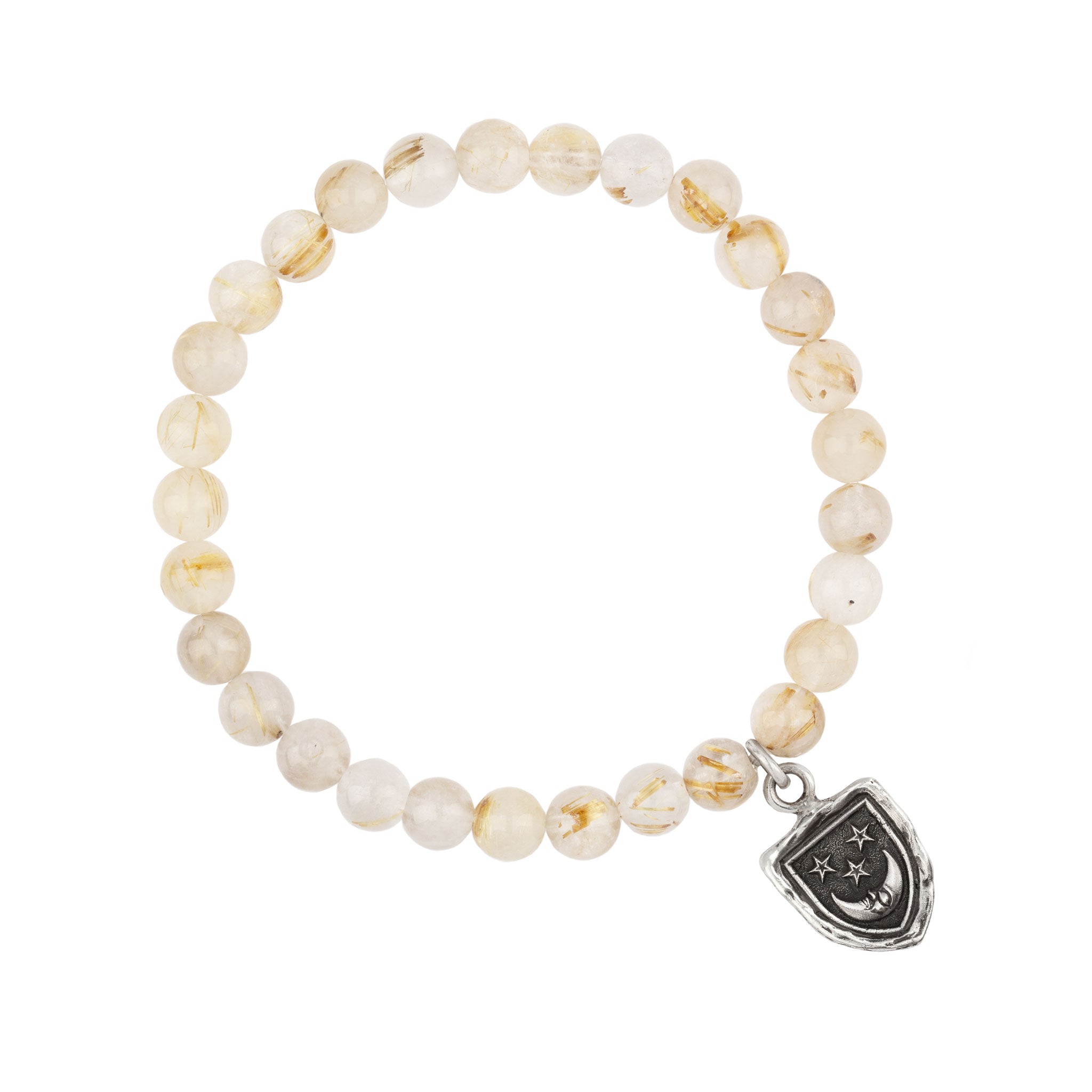 Pyrrha Reflective Appreciation Talisman Stretch Stone Bracelet