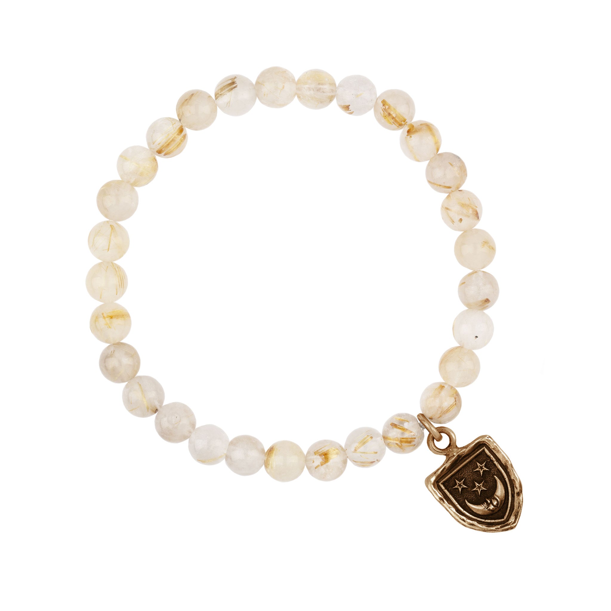 Pyrrha Reflective Appreciation Talisman Stretch Stone Bracelet