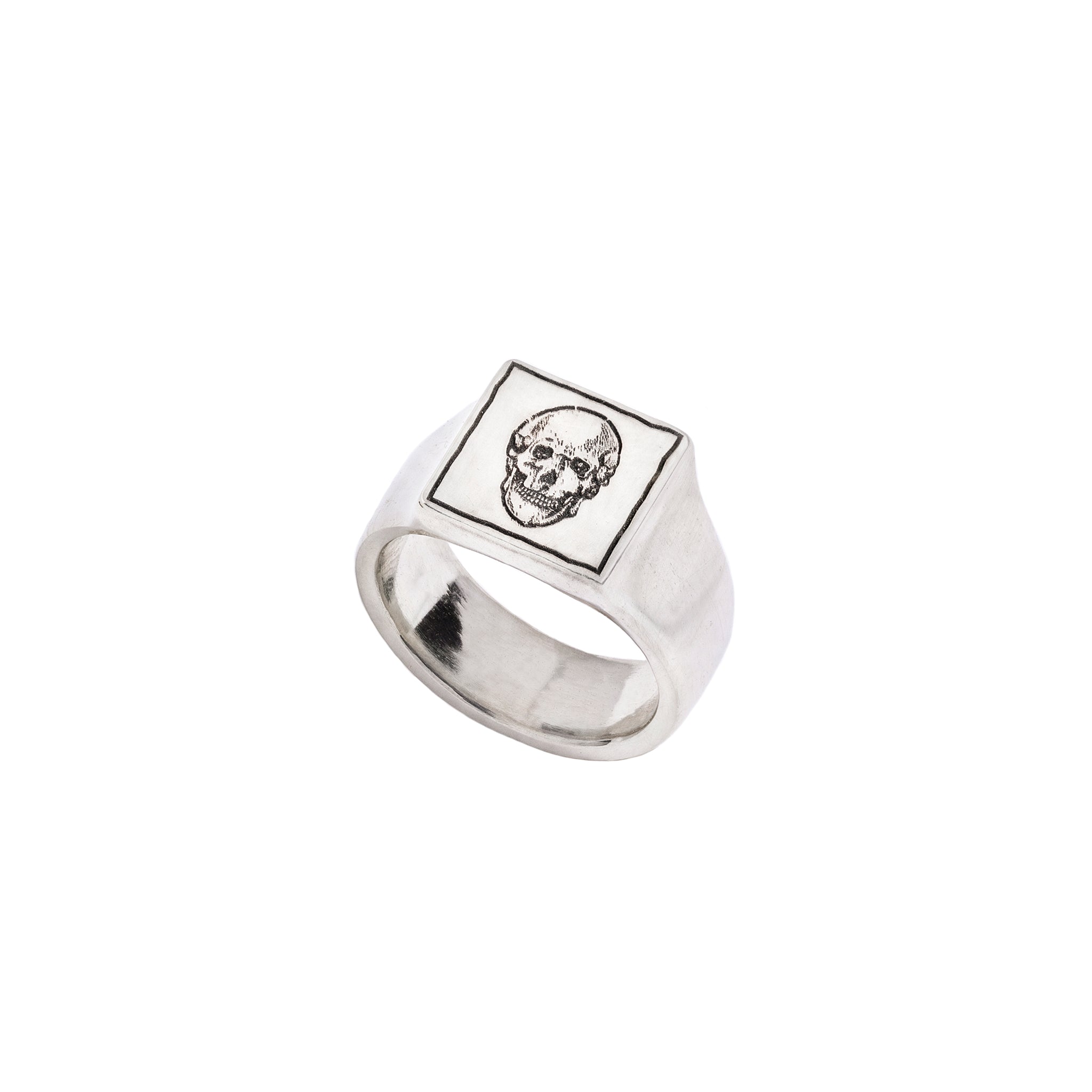 Skull Square Signet Ring