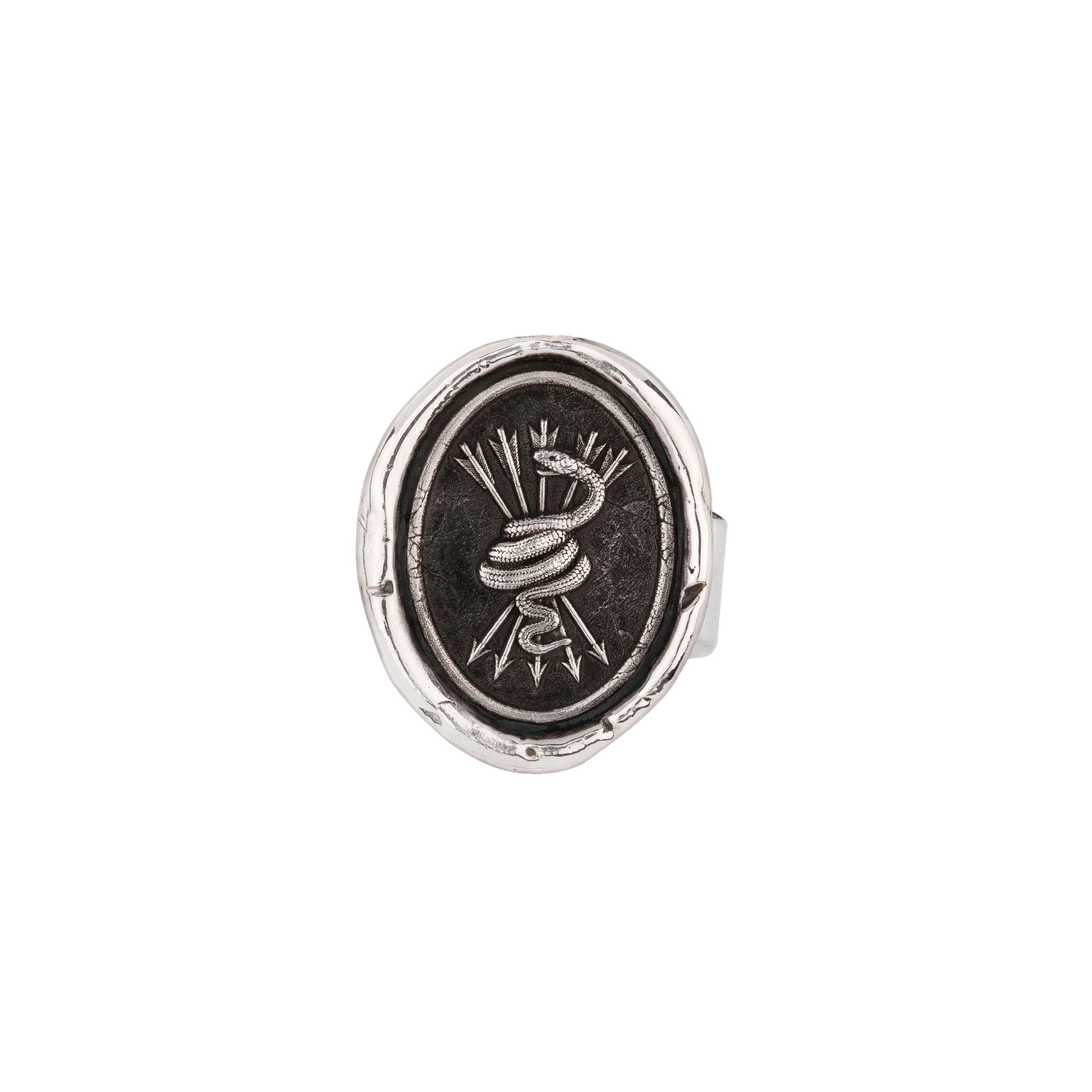 Pyrrha Snake & Arrows Talisman Ring