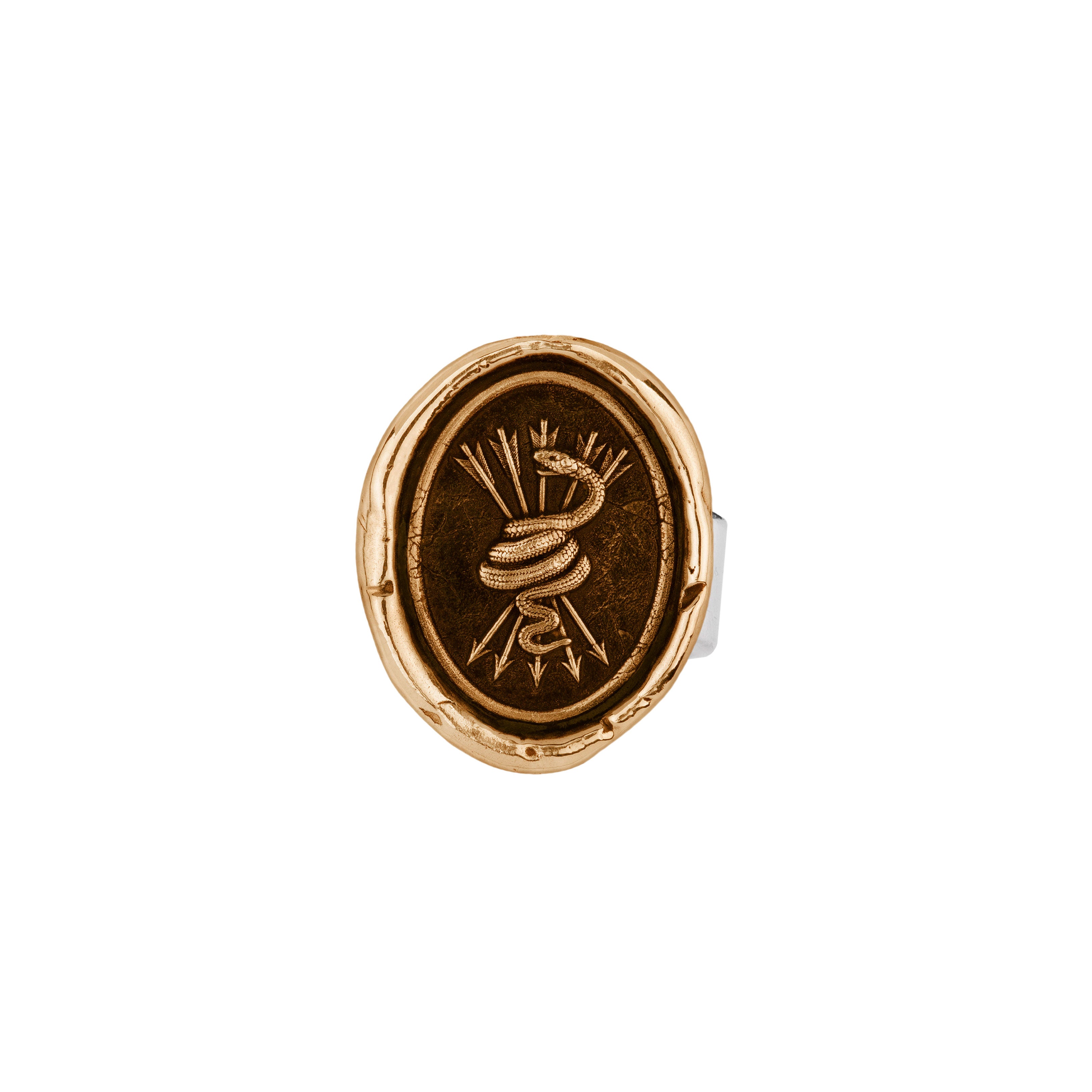 Pyrrha Snake & Arrows Talisman Ring