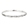 Our classic solid textured silver bangle