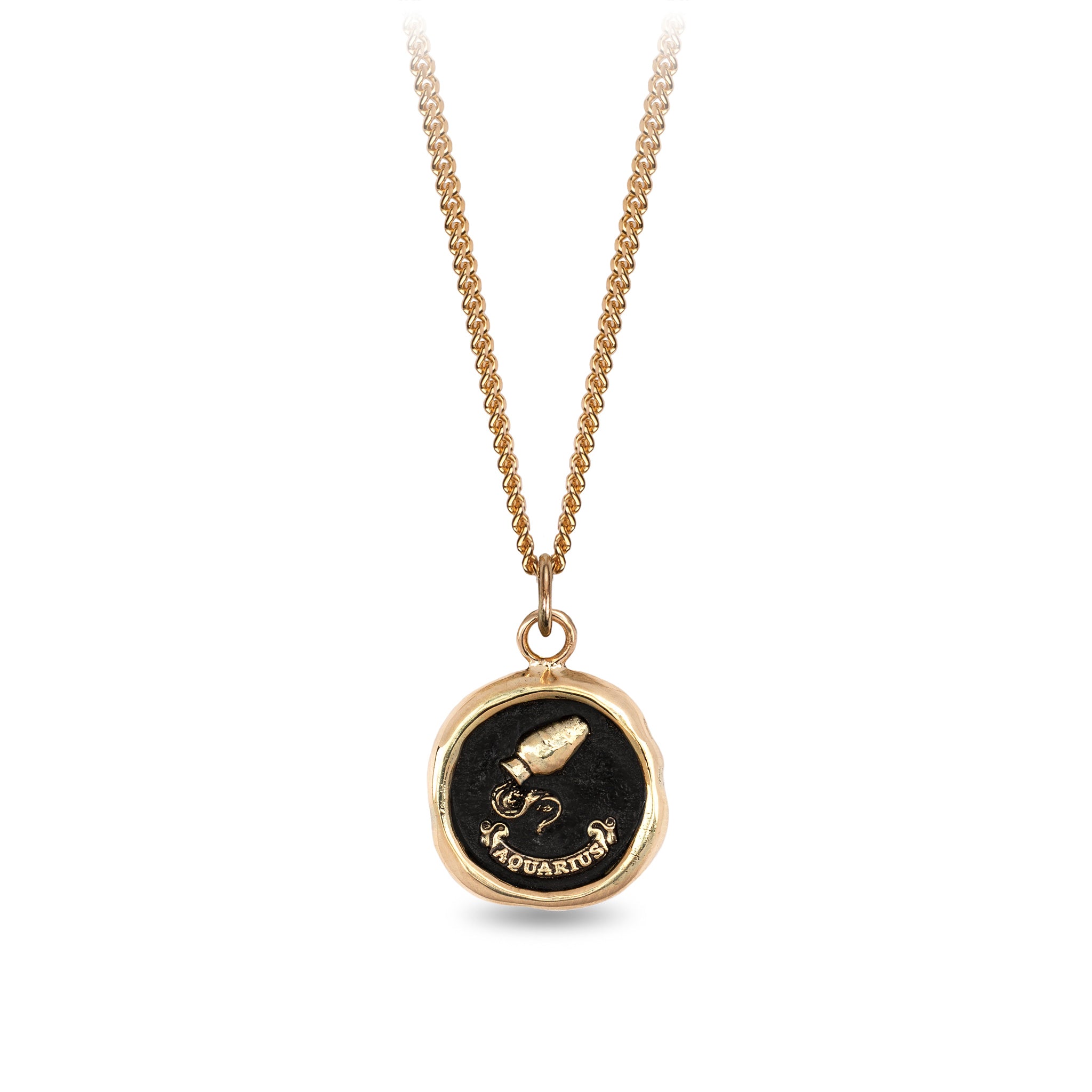 Aquarius 14K Gold Zodiac Talisman