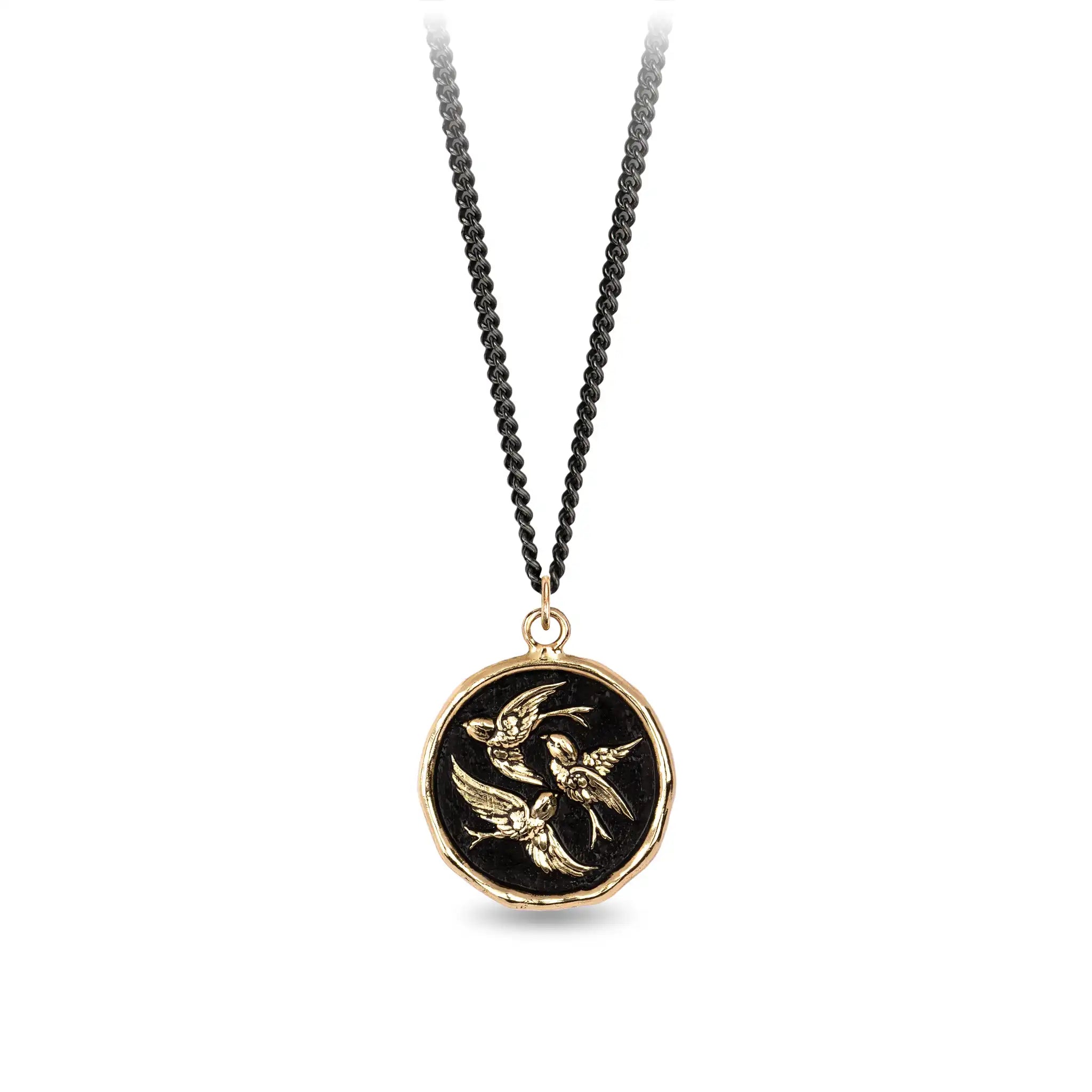 Birds of a Feather 14K Gold Talisman