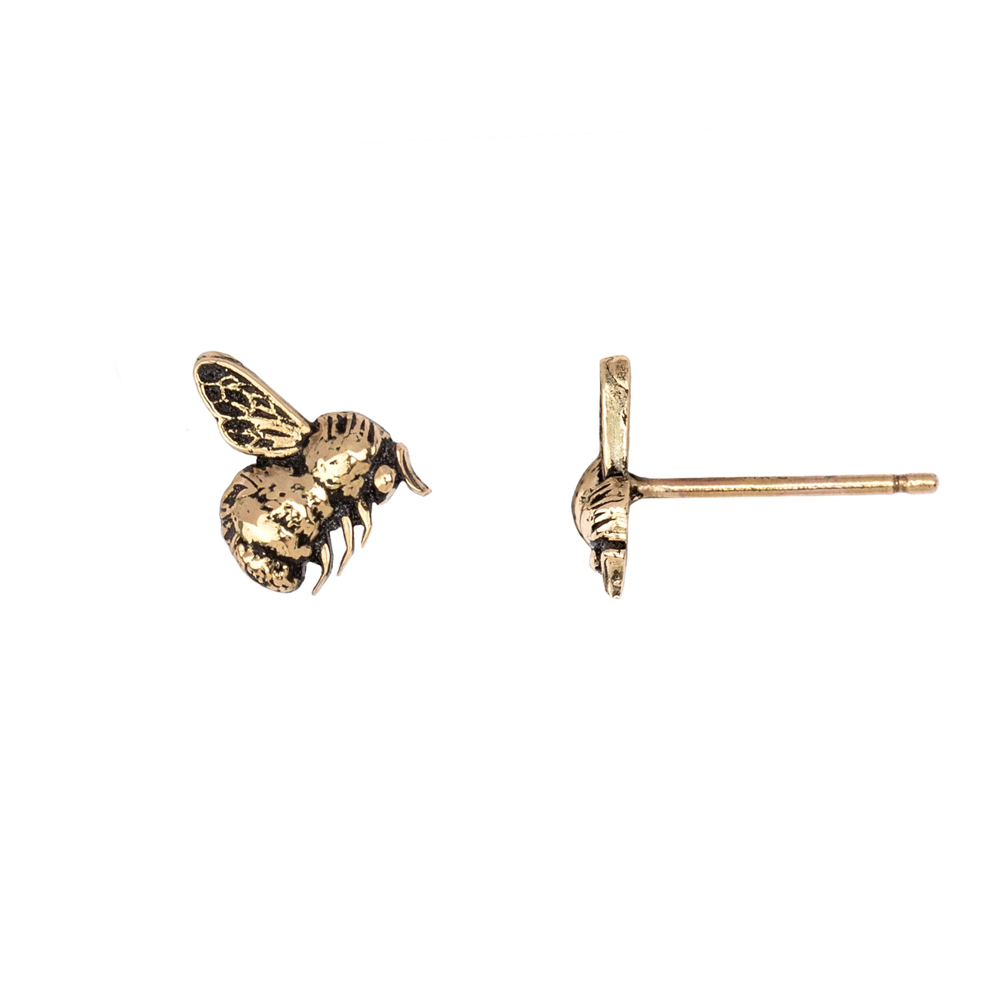 Bumblebee 14K Gold Stud