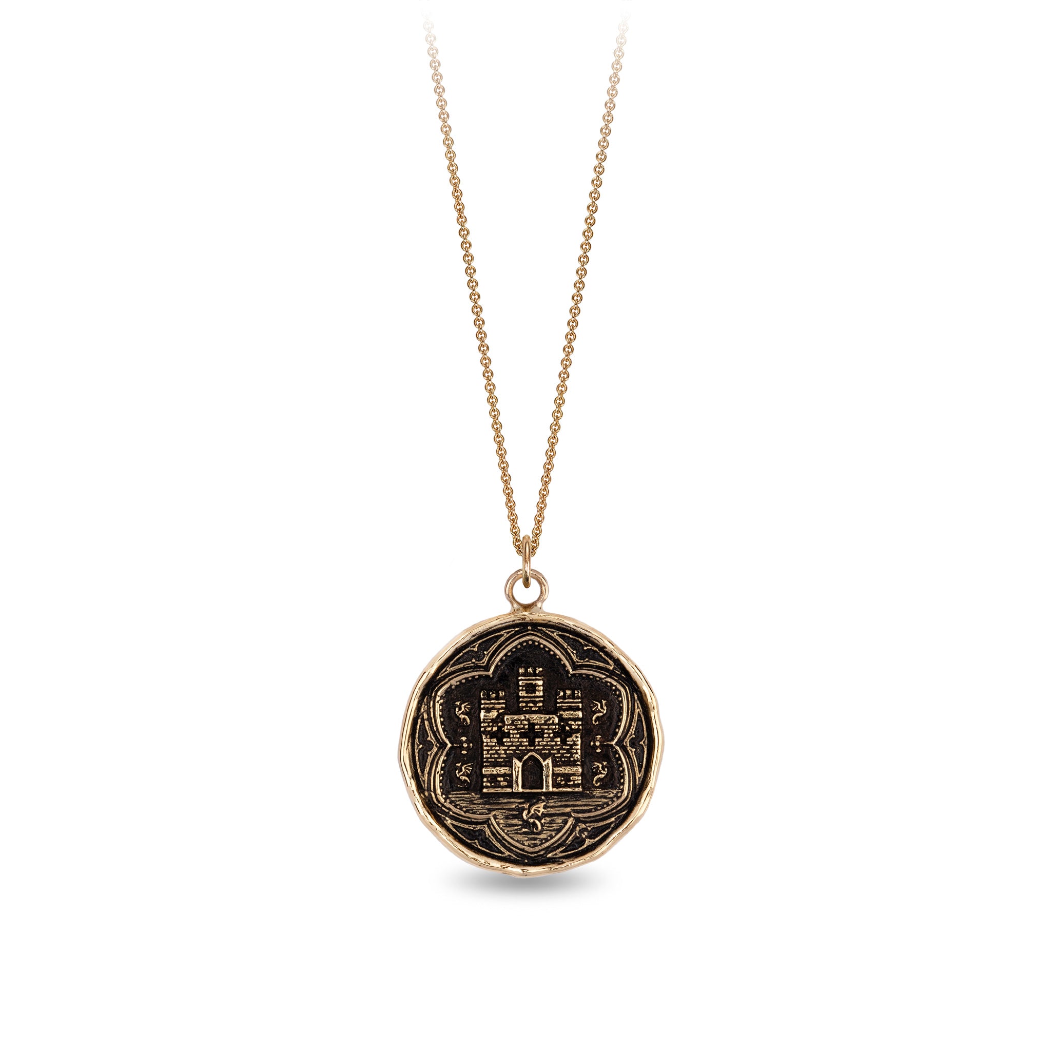 Castle 14K Gold Talisman