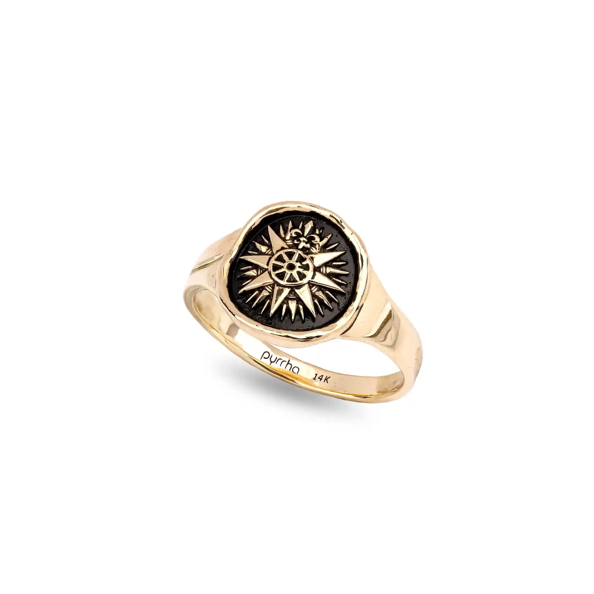 Direction 14K Gold Cigar Band Ring