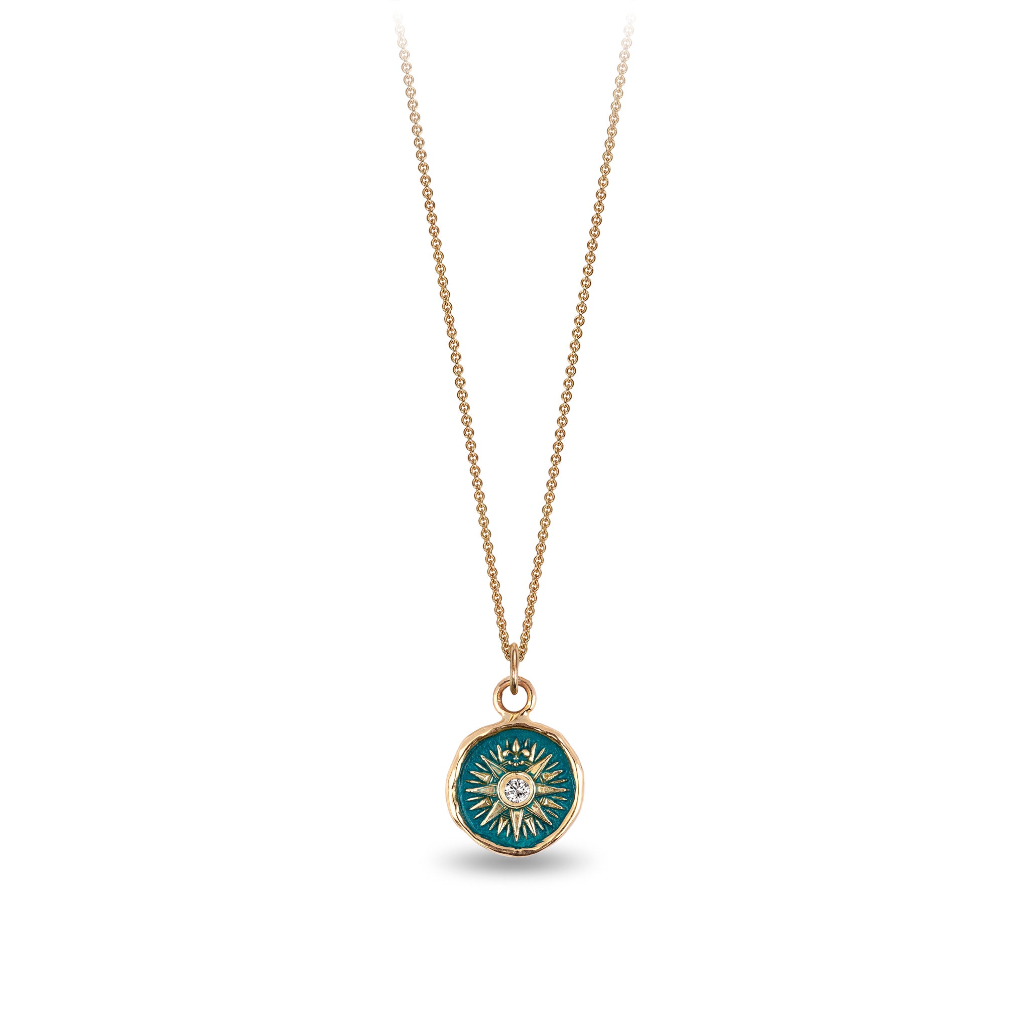 Direction 14K Gold Diamond Set Talisman - True Colors