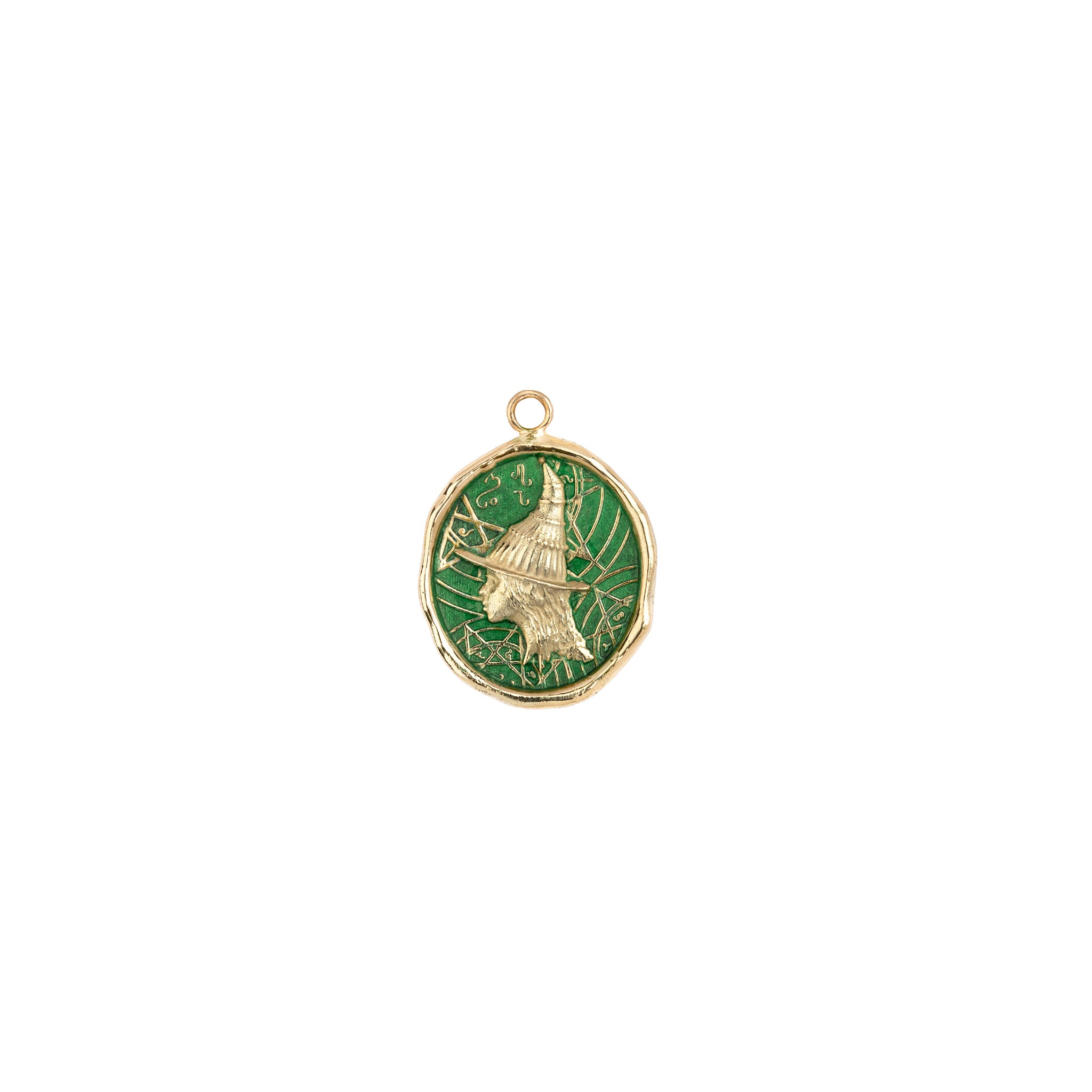 Elphaba 14K Gold Talisman - Wicked Green