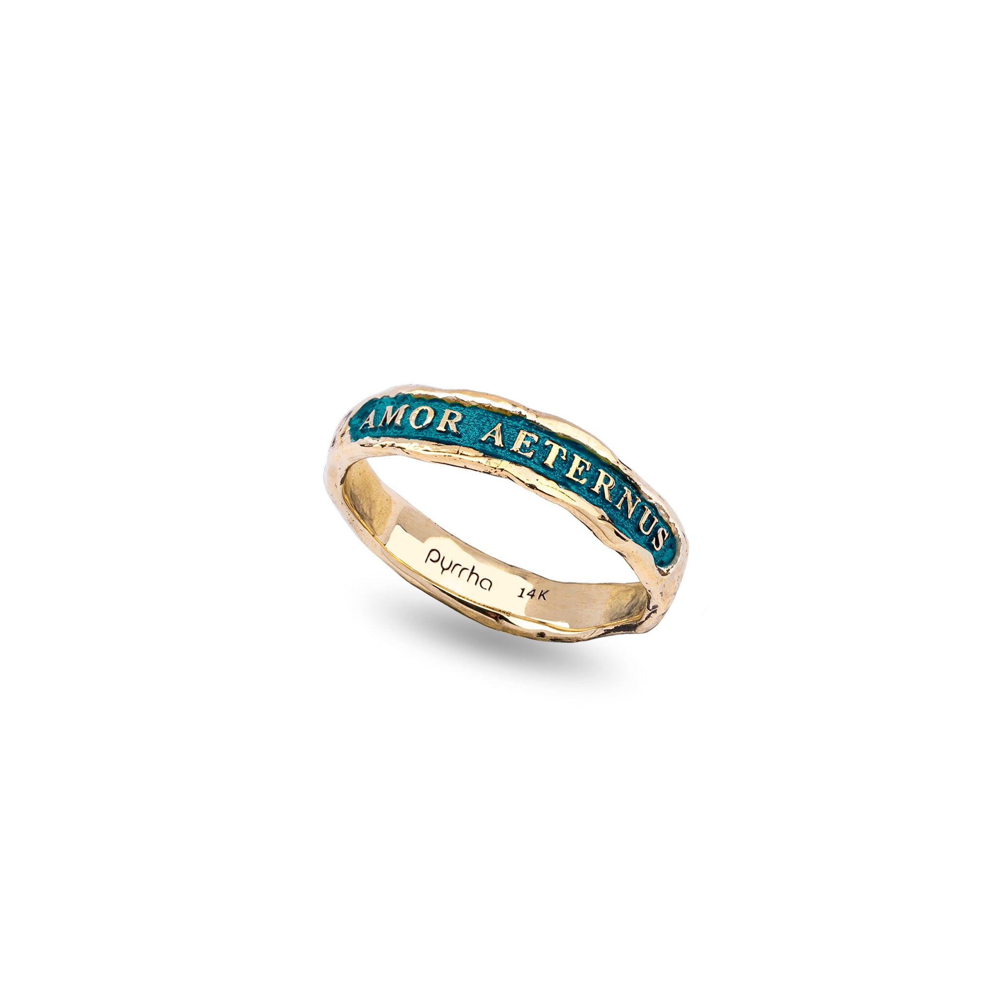 Eternal Love 14K Gold Narrow Texture Band Ring - True Colors