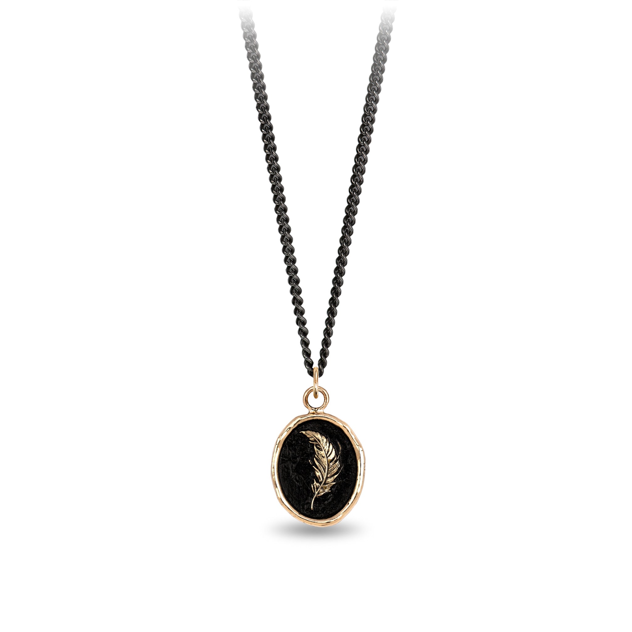 Feather 14K Gold Talisman