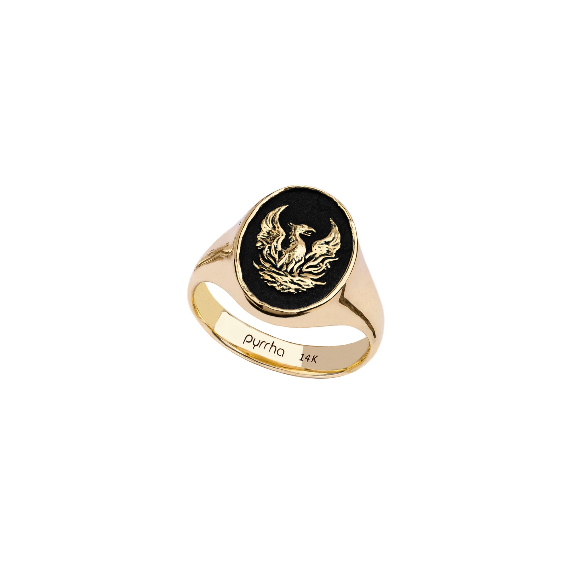 Fire Within 14K Gold Signet Ring