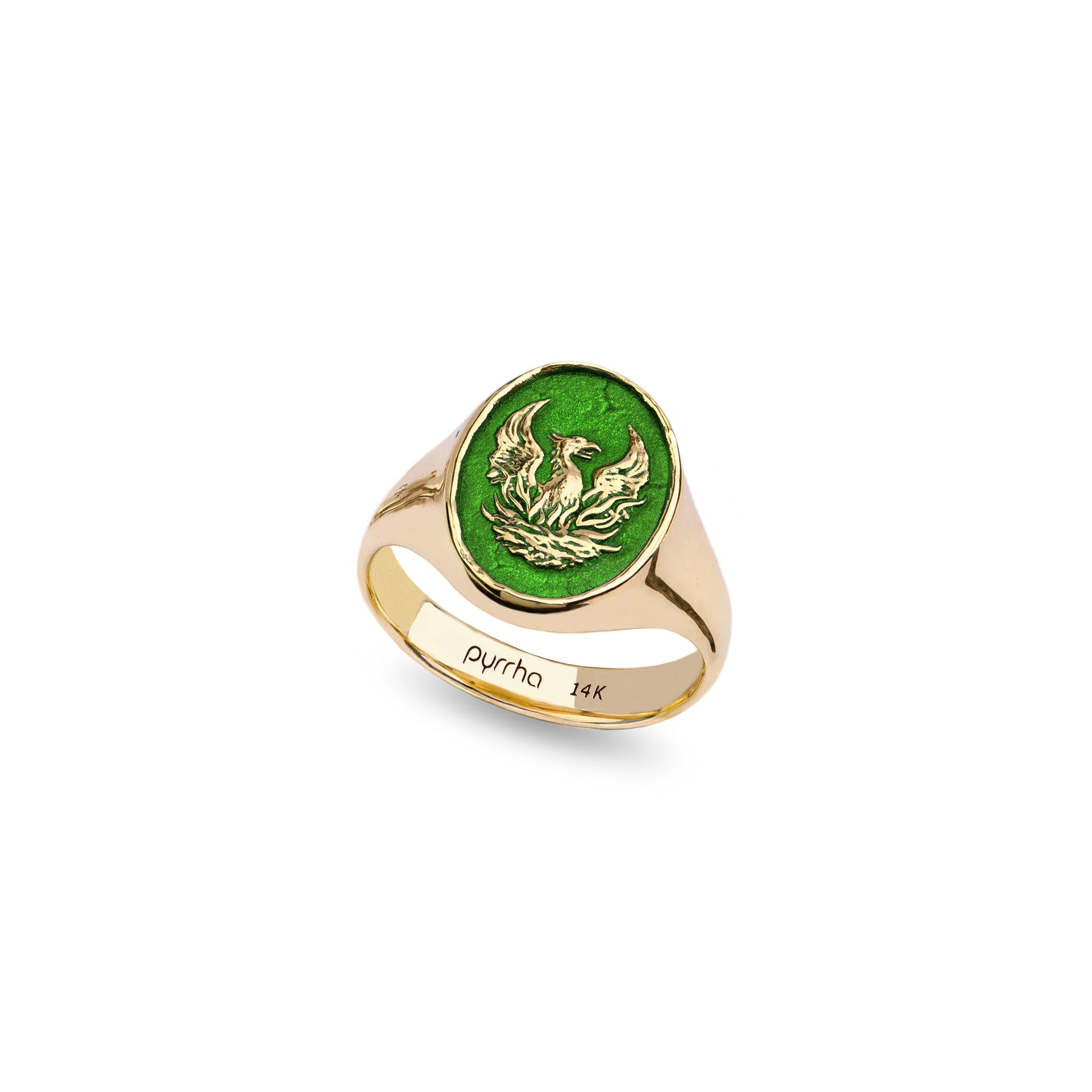 Fire Within 14K Gold Signet Ring - True Colors