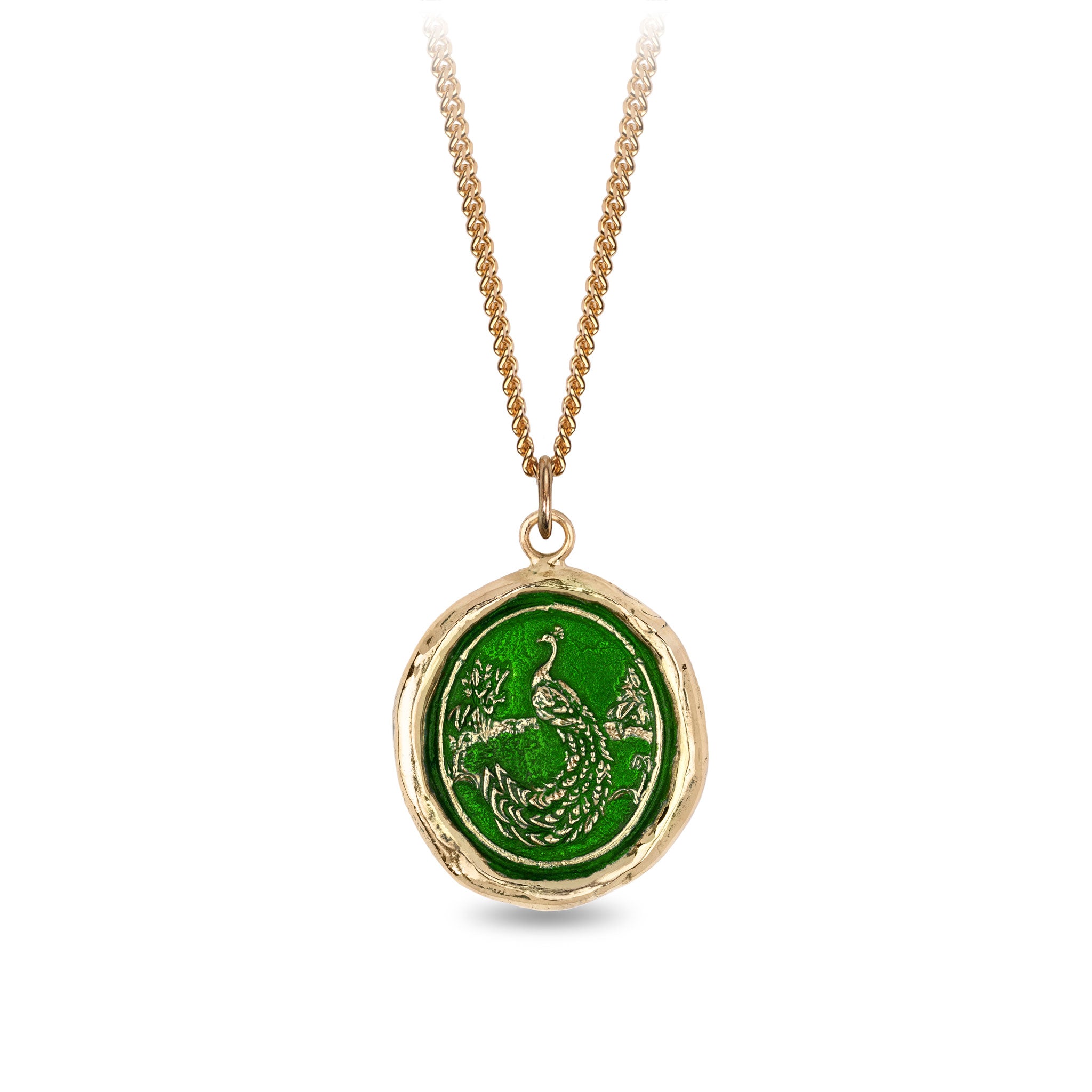 Peacock 14K Gold Signature Talisman - True Colors