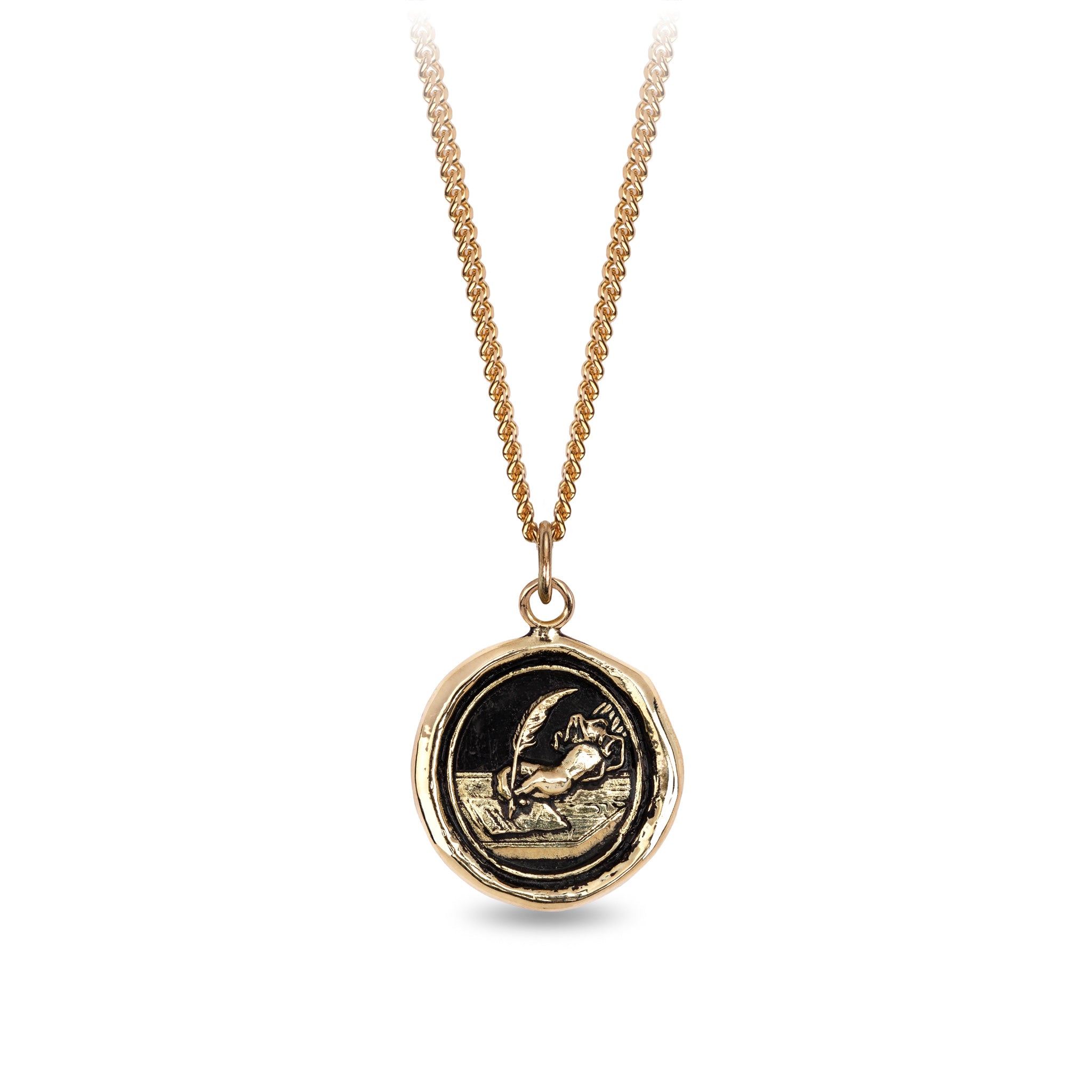 Writer 14K Gold Signature Talisman