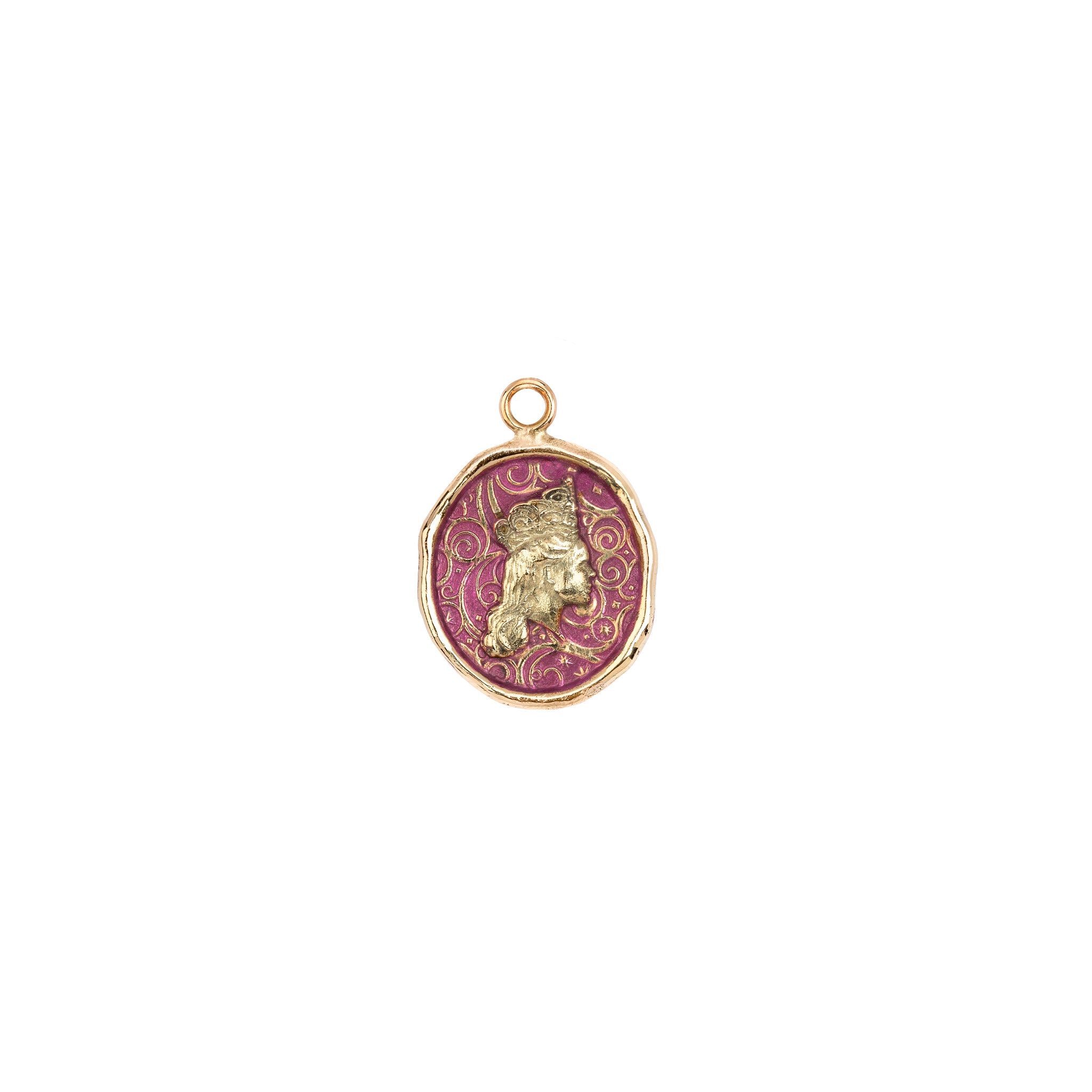 Glinda 14K Gold Talisman - Wicked Pink