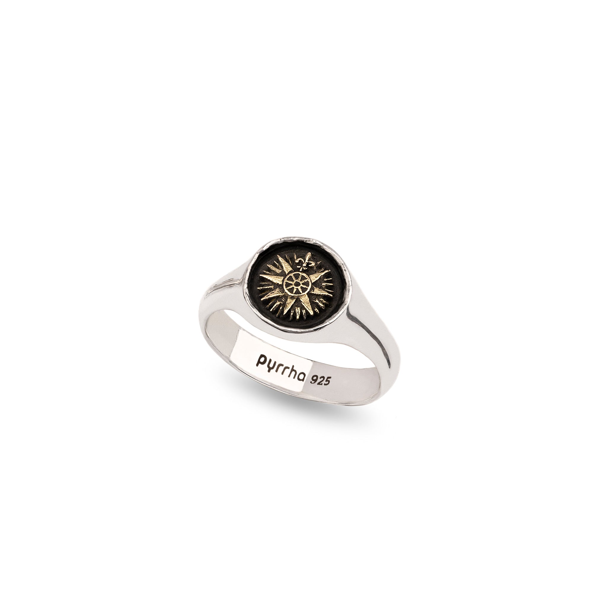 Direction 14K Gold on Silver Signet Ring