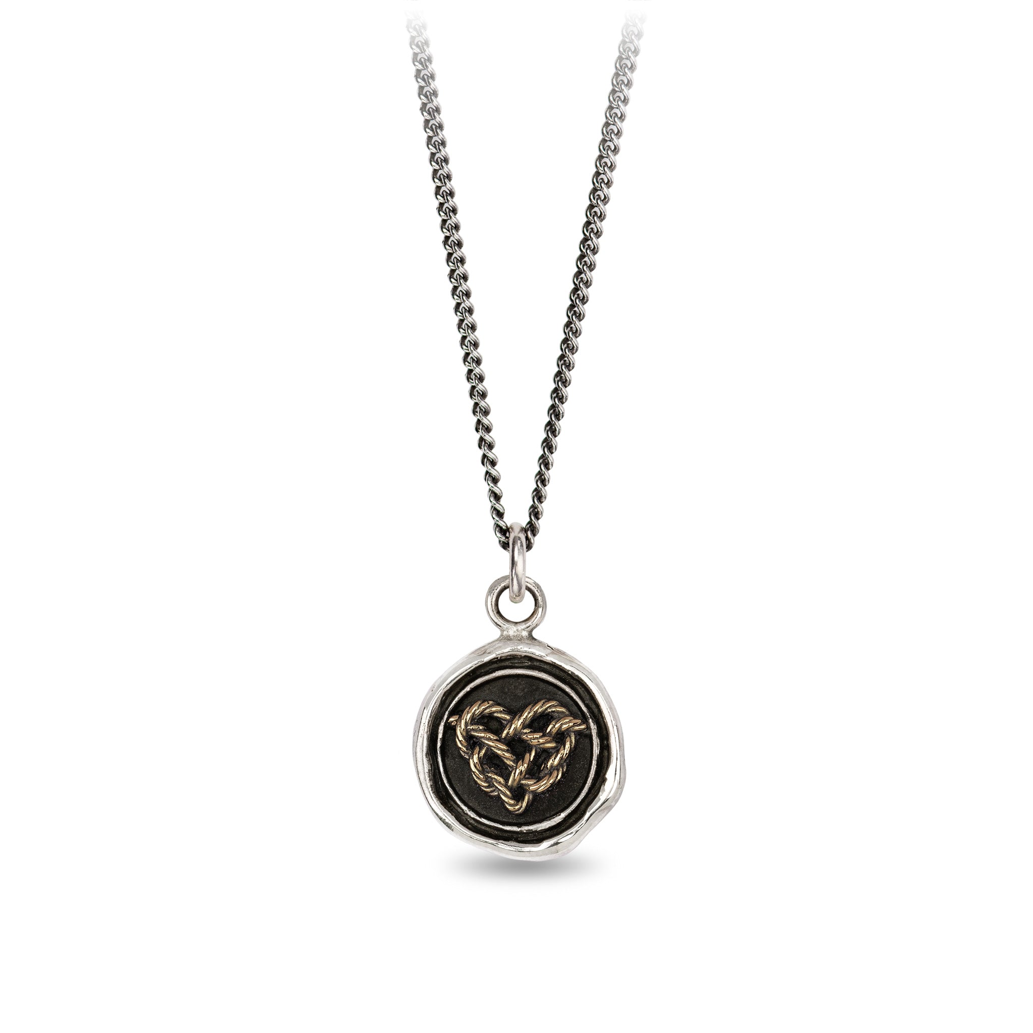 Love Knot 14K Gold on Silver Talisman