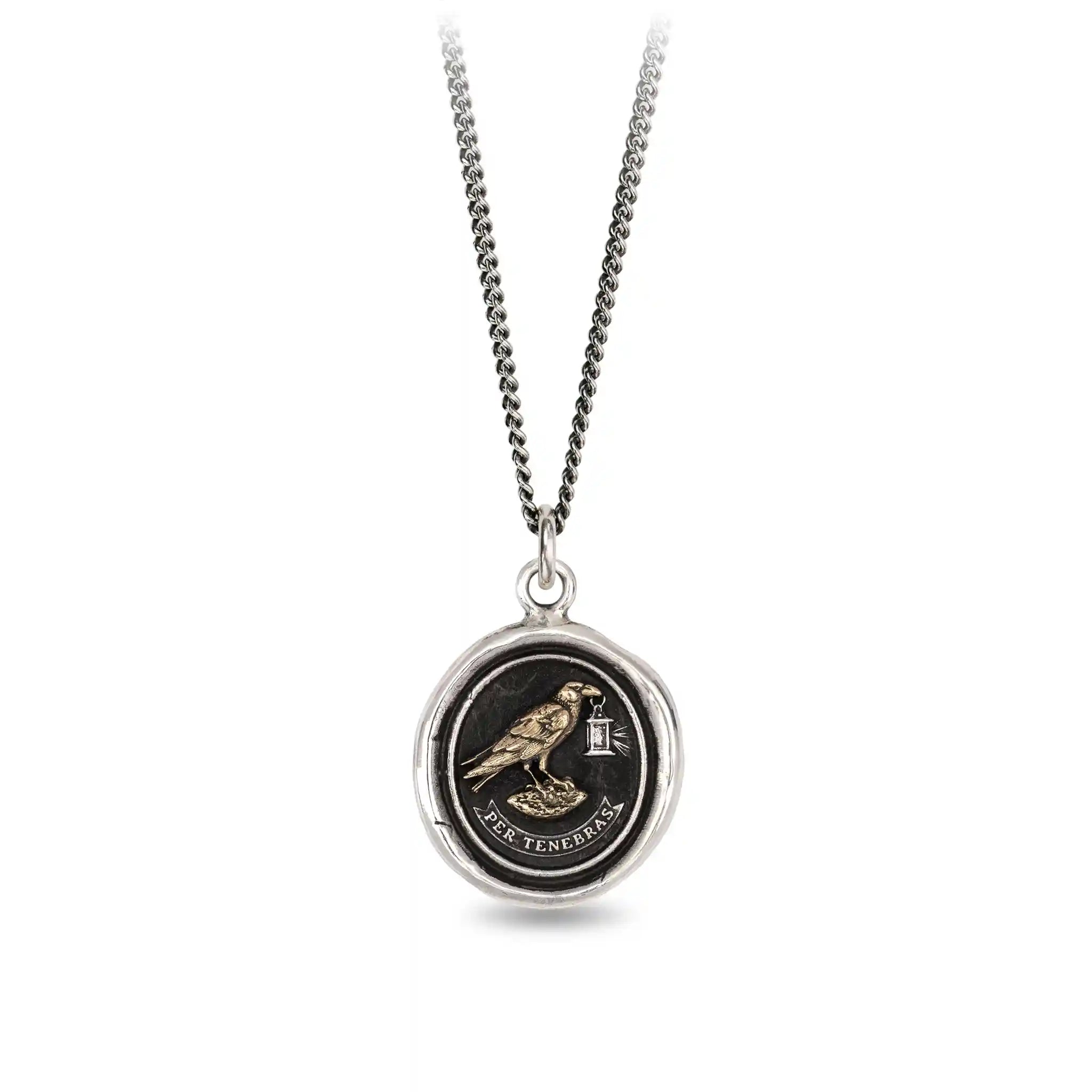 Through Darkness 14k Gold on Silver Talisman
