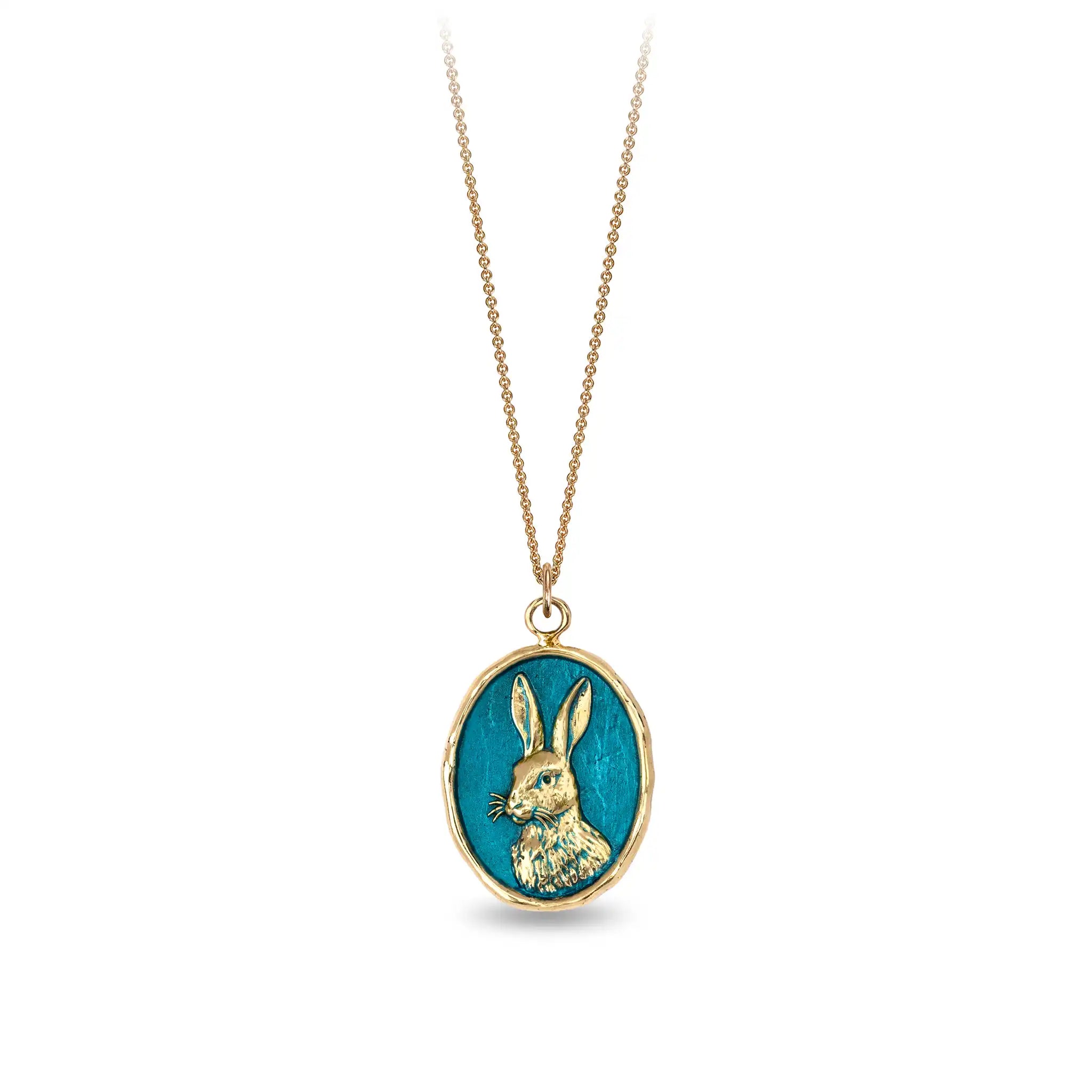 Hare 14K Gold Talisman - True Colors