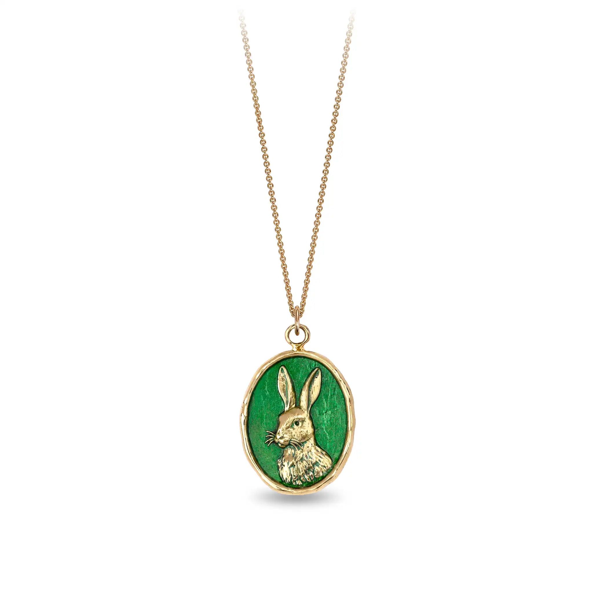 Hare 14K Gold Talisman - True Colors