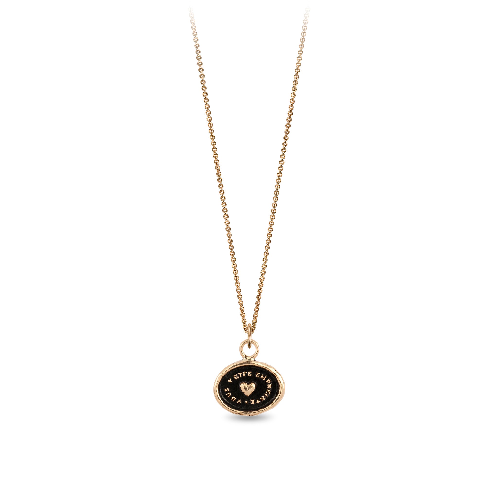 Heart Print 14K Gold Talisman