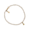 Heart 14K Gold Symbol Charm Freshwater Pearl Bracelet