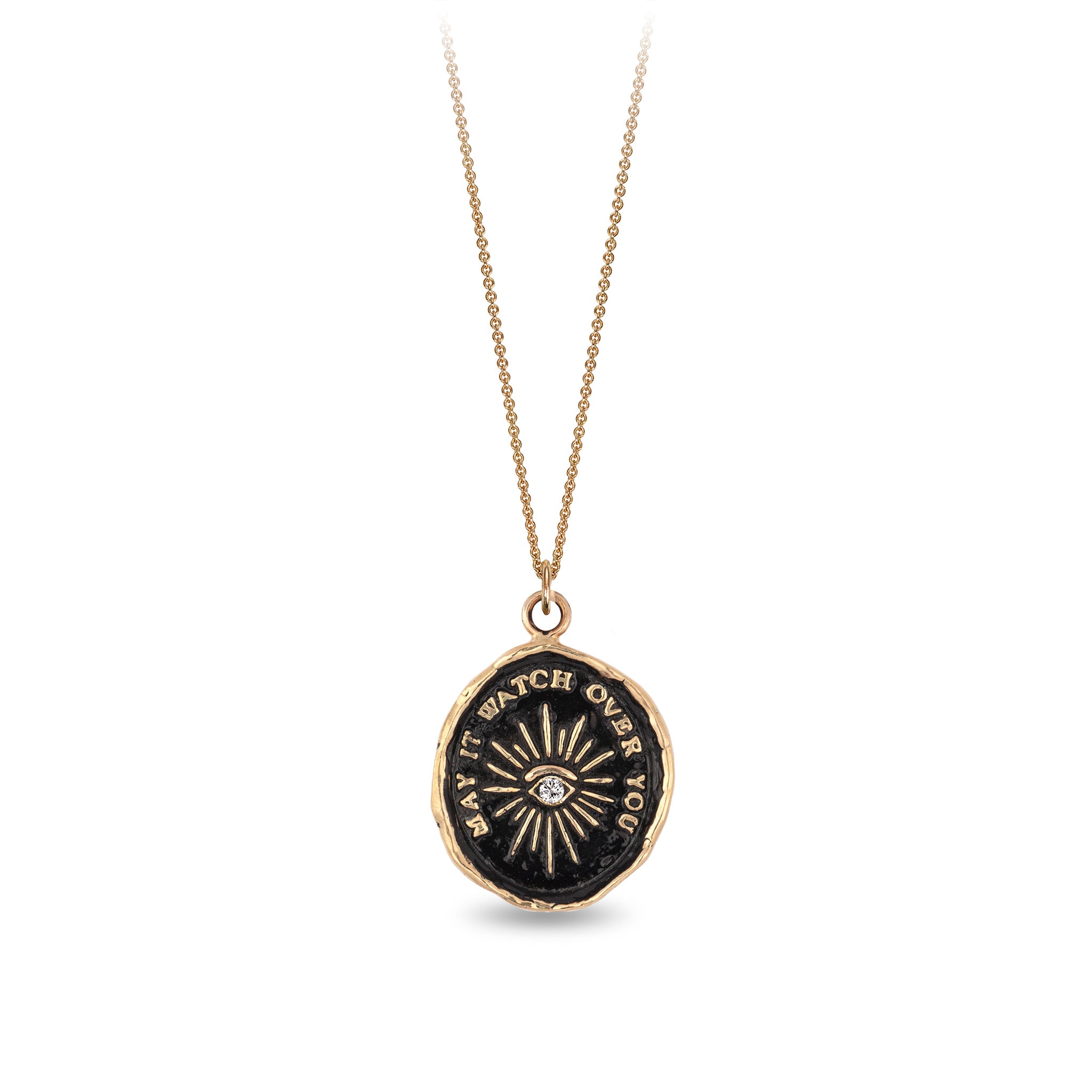 Higher Power 14K Gold Diamond Set Talisman