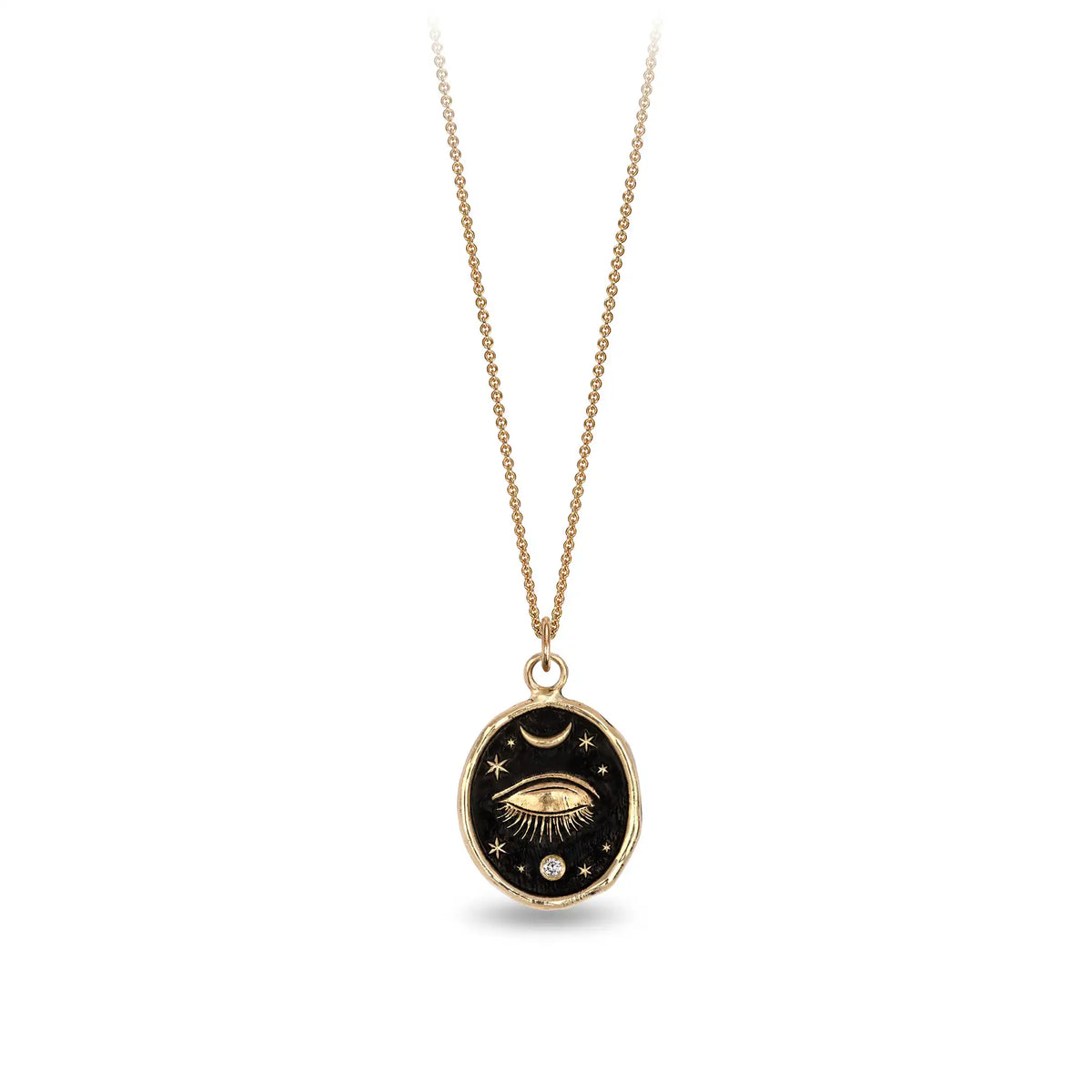 Inner Vision 14K Gold Diamond Set Talisman