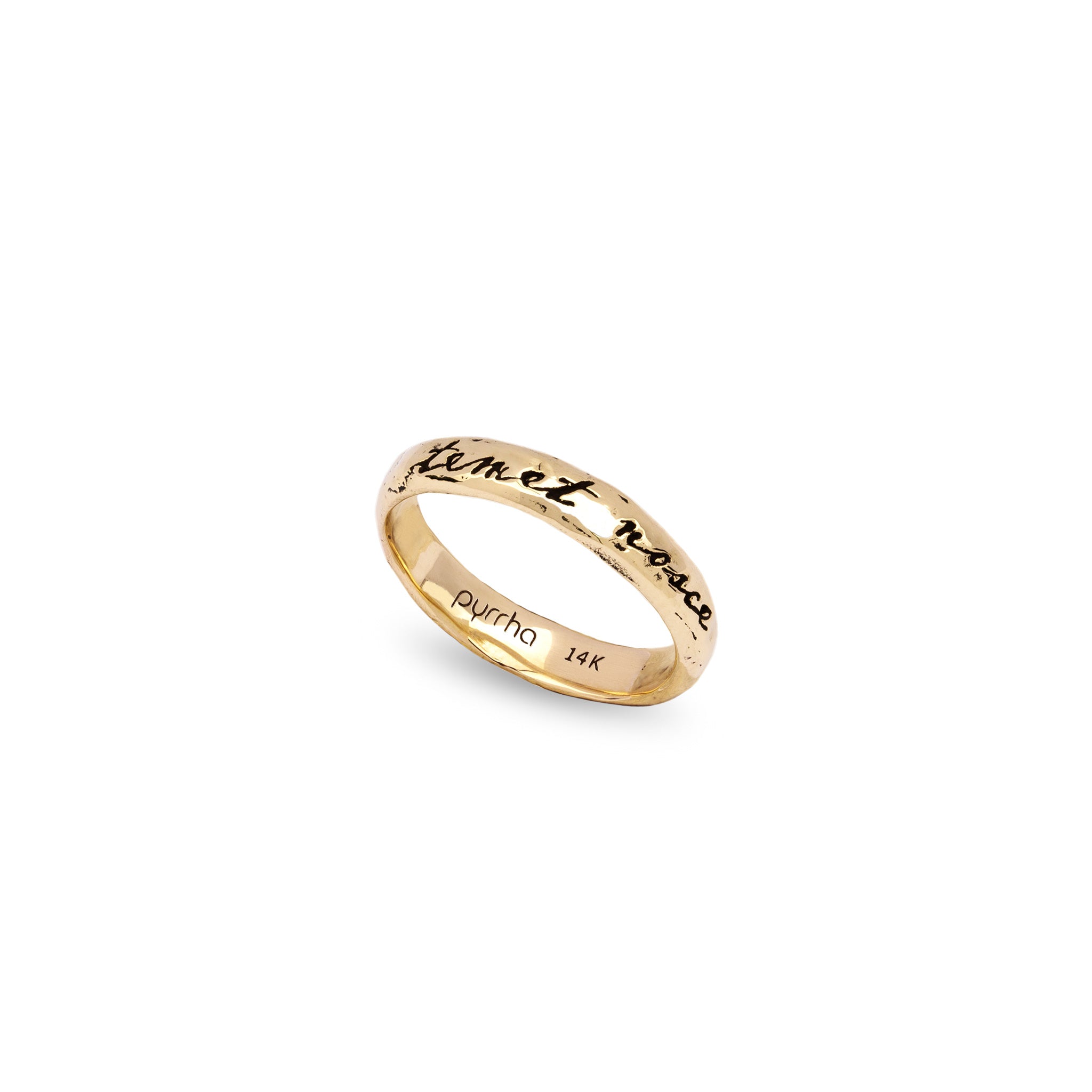 Know Thyself 14K Gold Poesy Ring