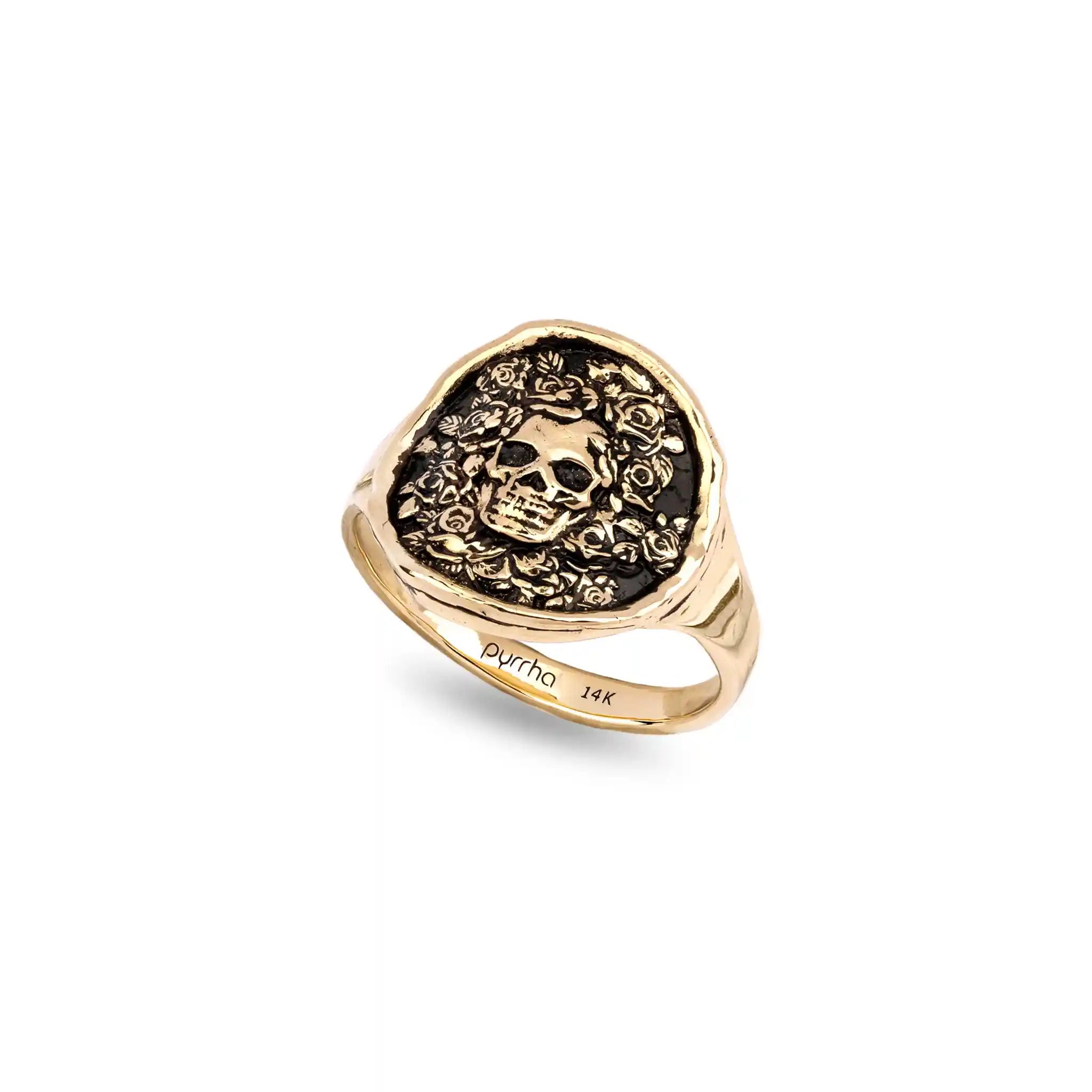 Live Every Moment 14K Gold Cigar Band Ring