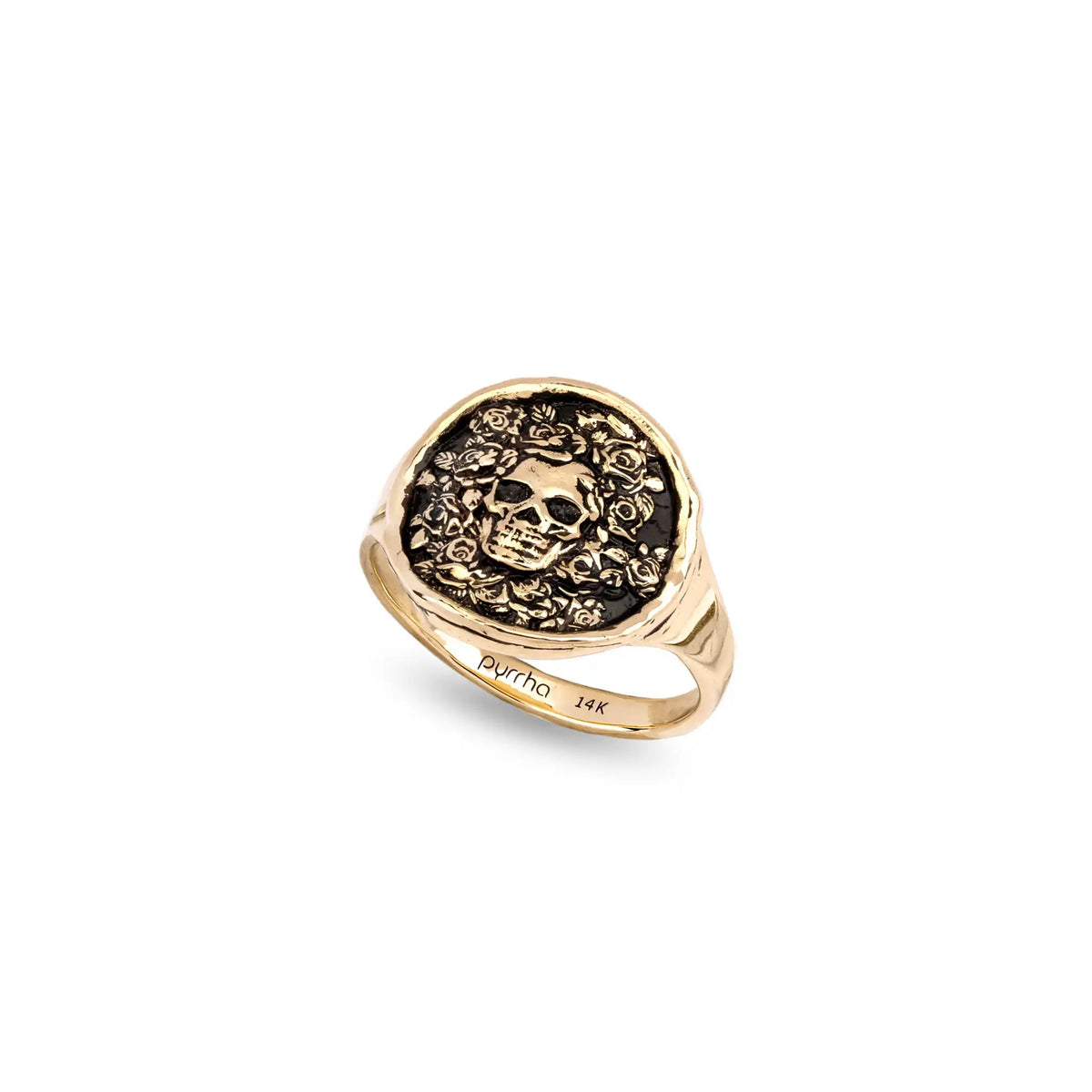 Live Every Moment 14K Gold Cigar Band Ring