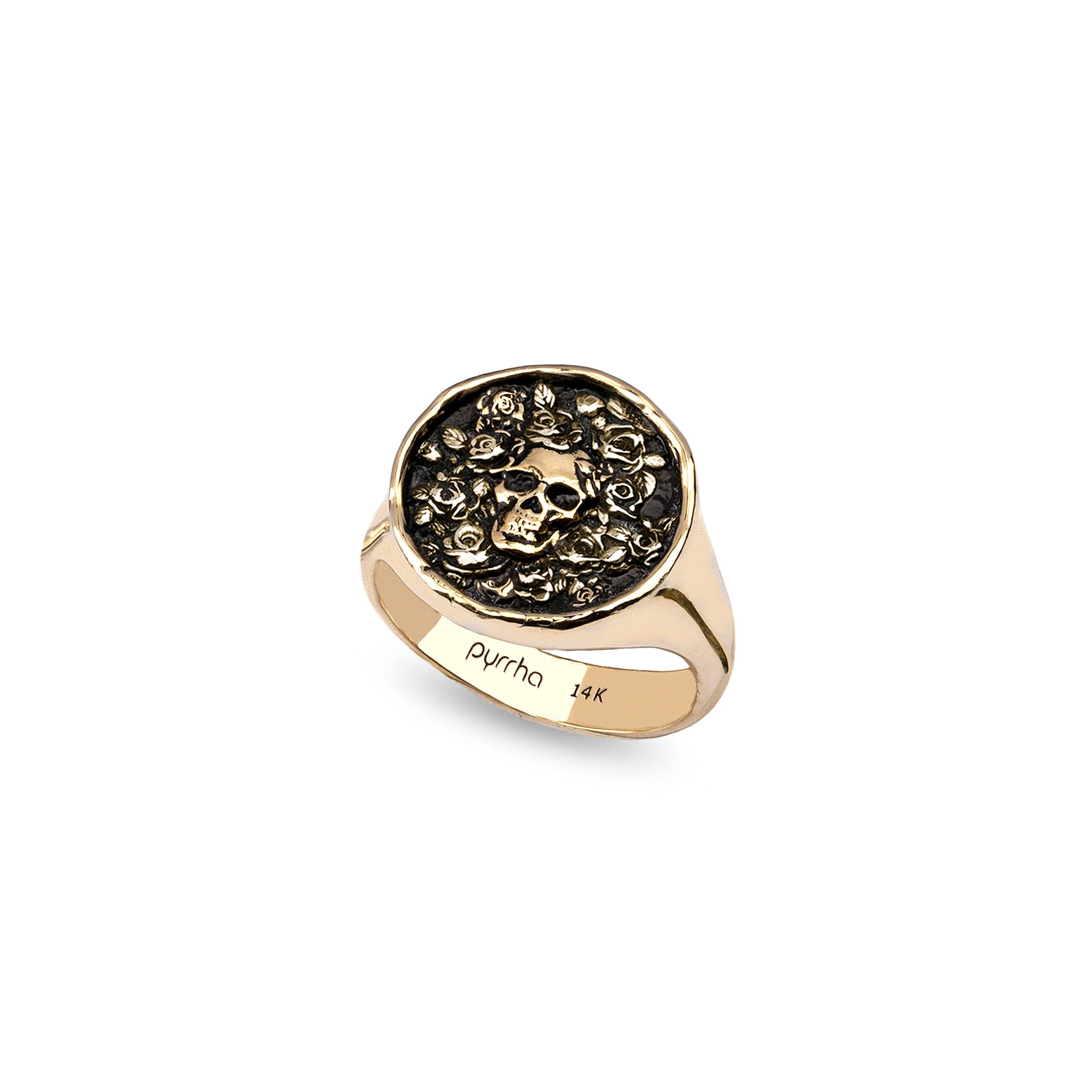 Live Every Moment 14K Gold Signet Ring