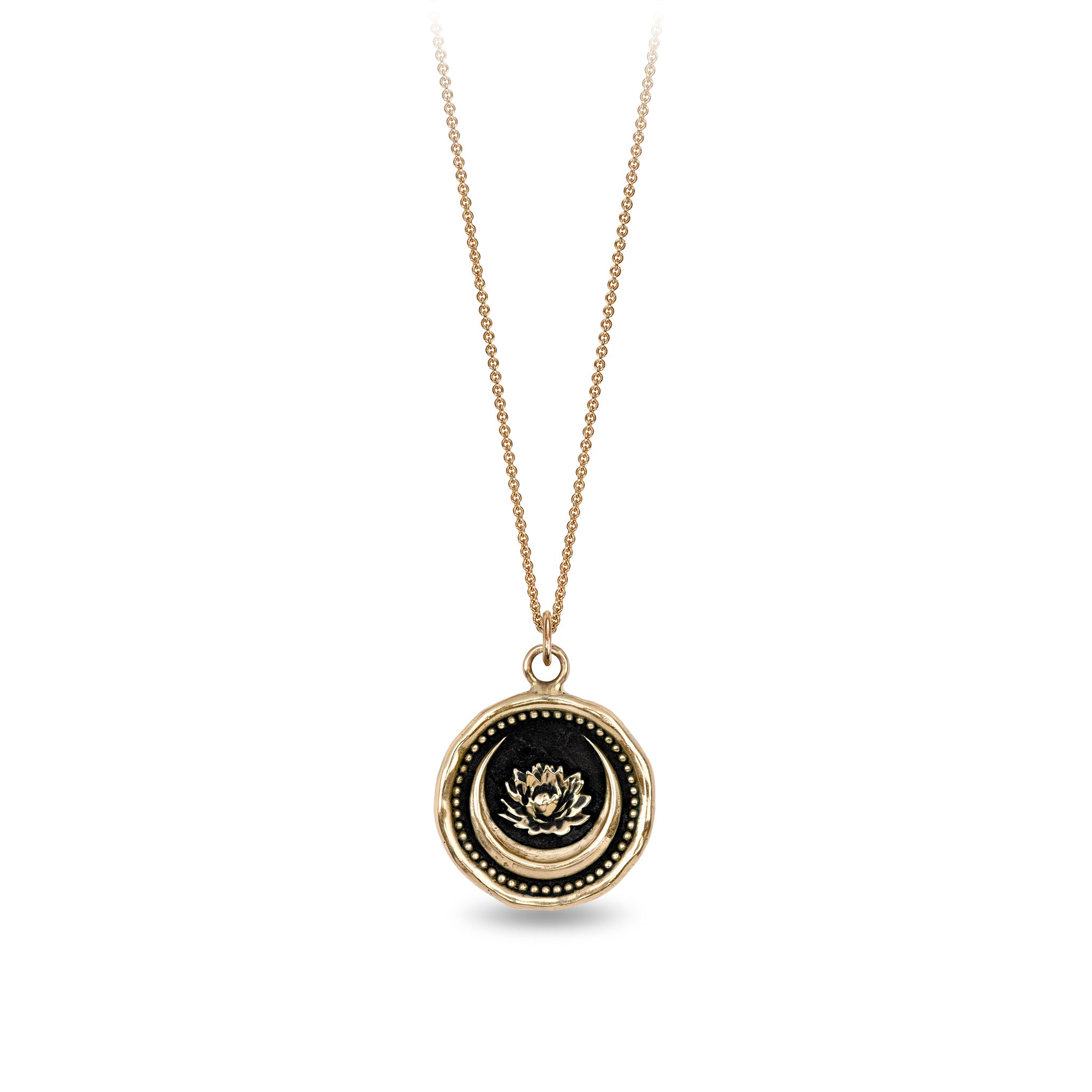 Lotus Flower 14K Gold Talisman