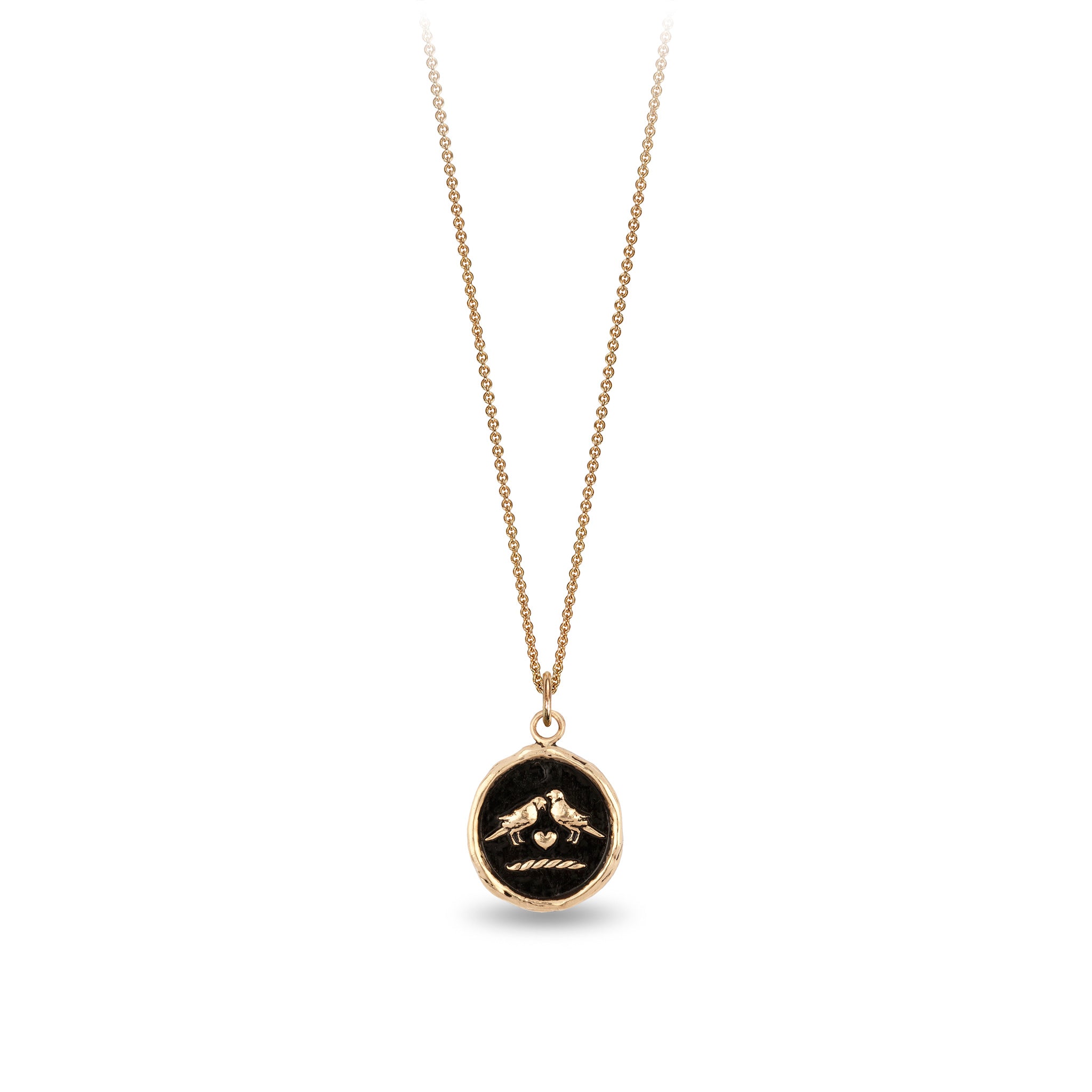 Love Birds 14K Gold Talisman