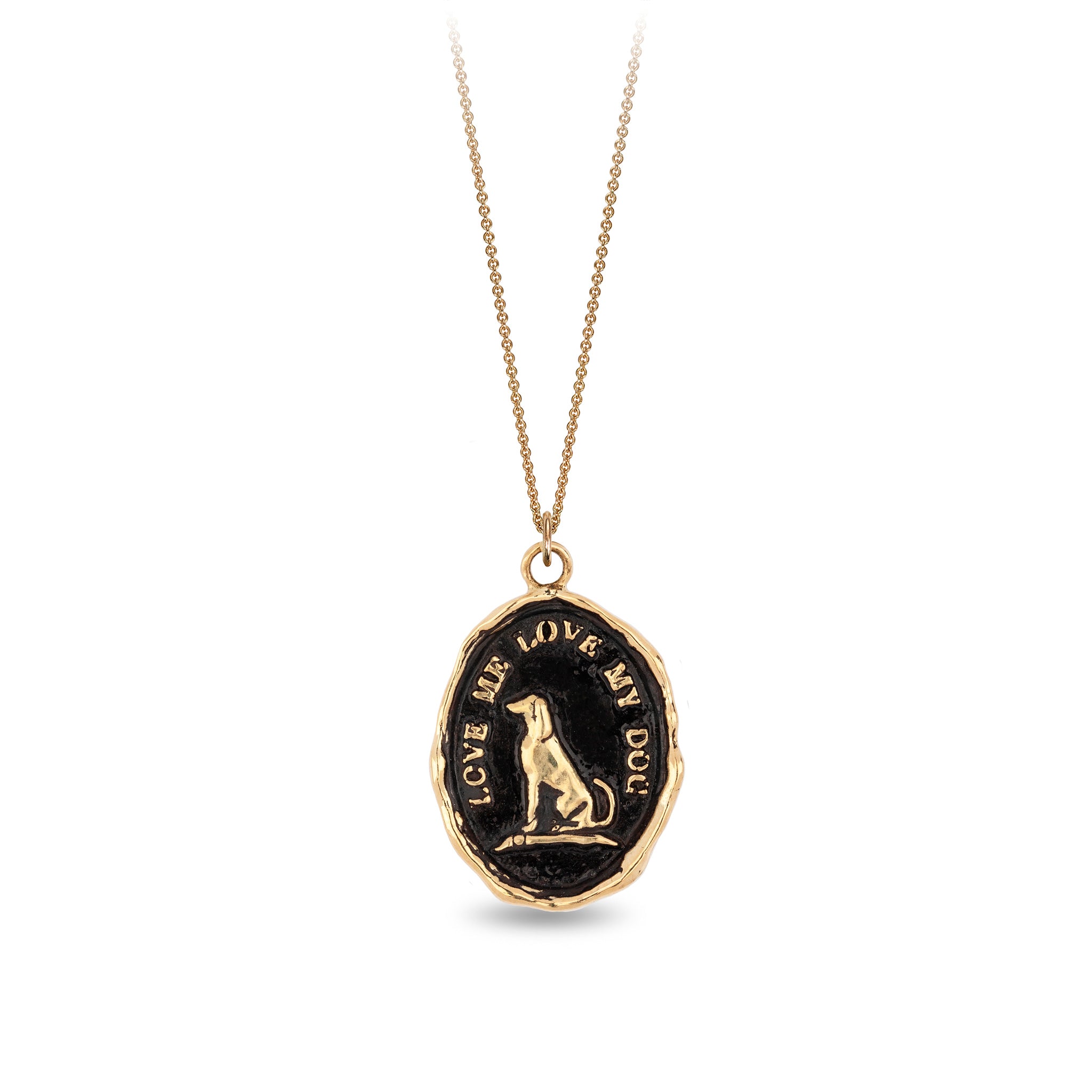 Love My Dog 14K Gold Talisman