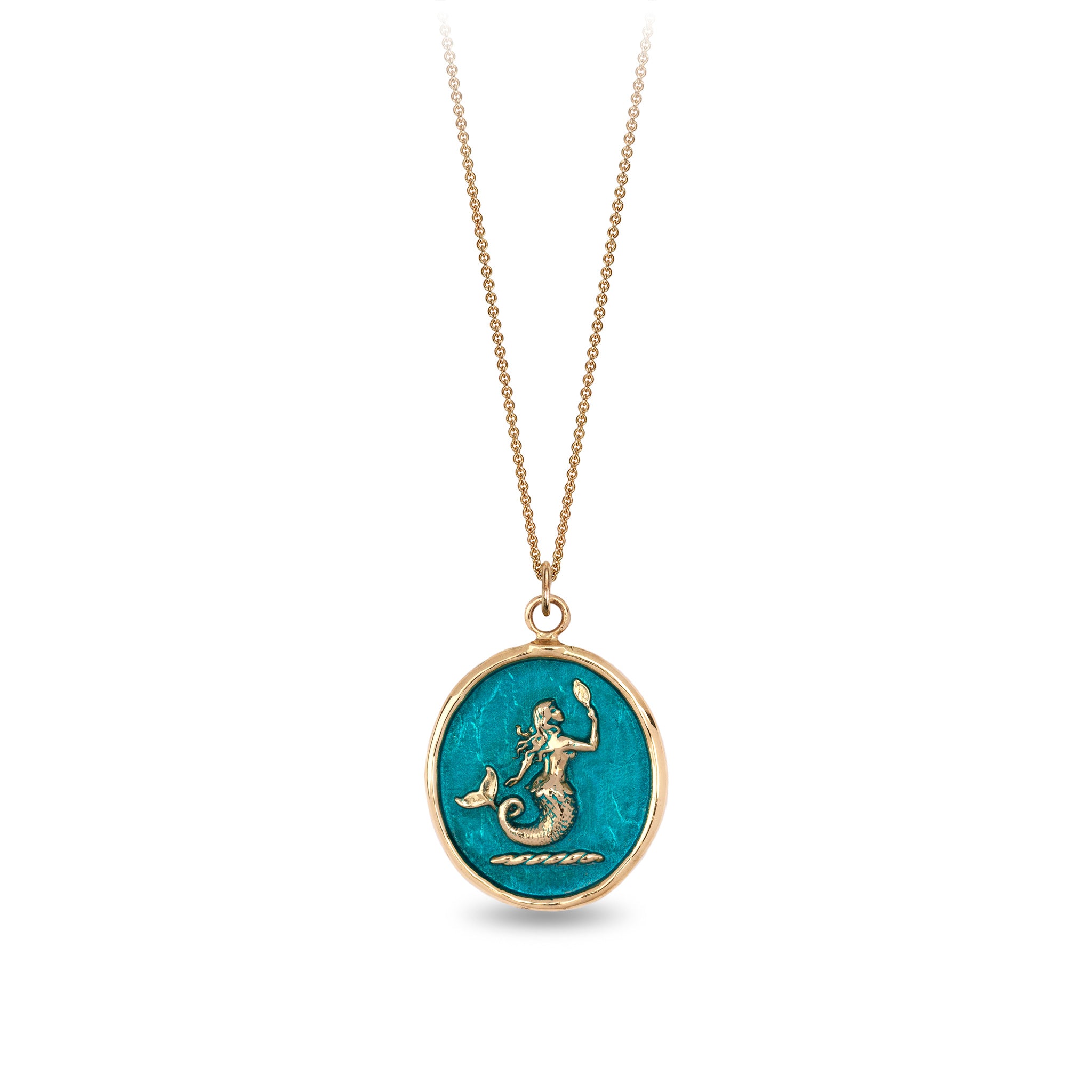 Mermaid 14K Gold Talisman - True Colors