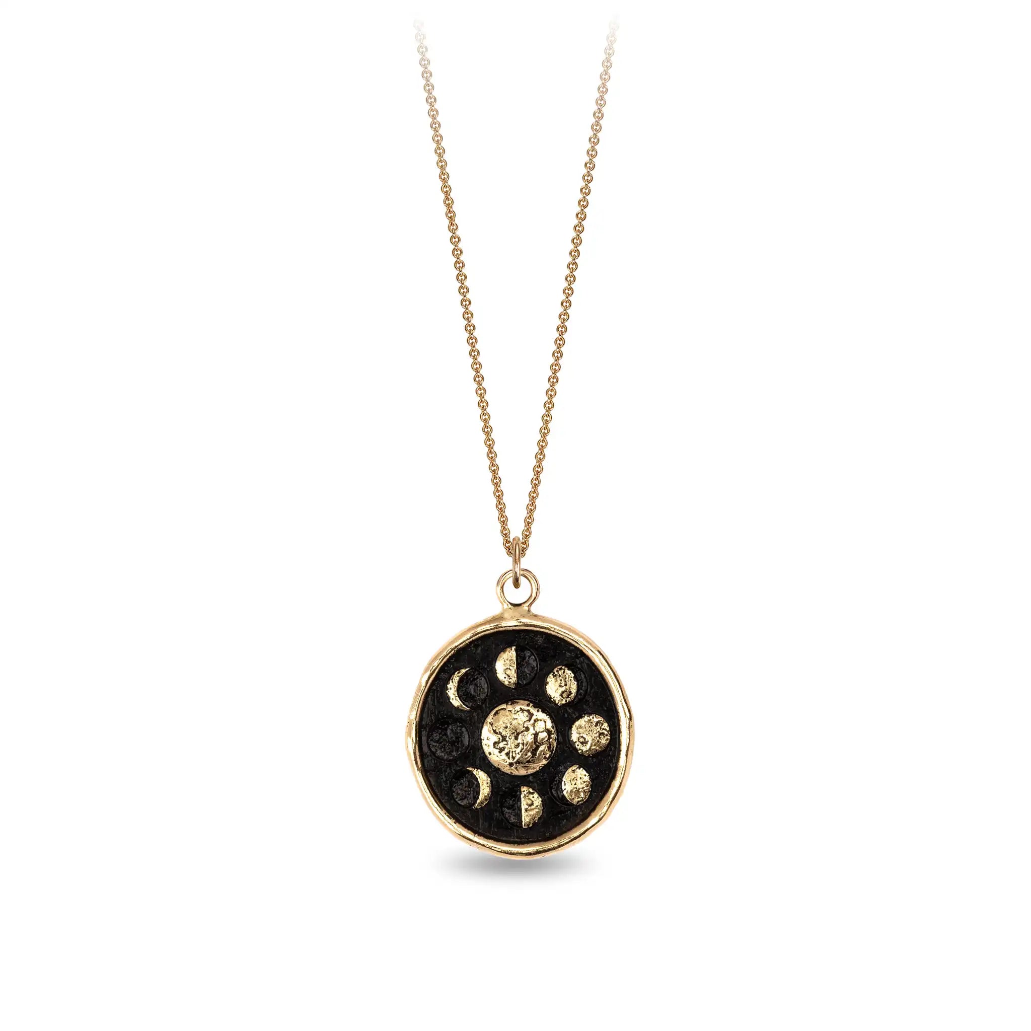 Moon Phases 14K Gold Talisman