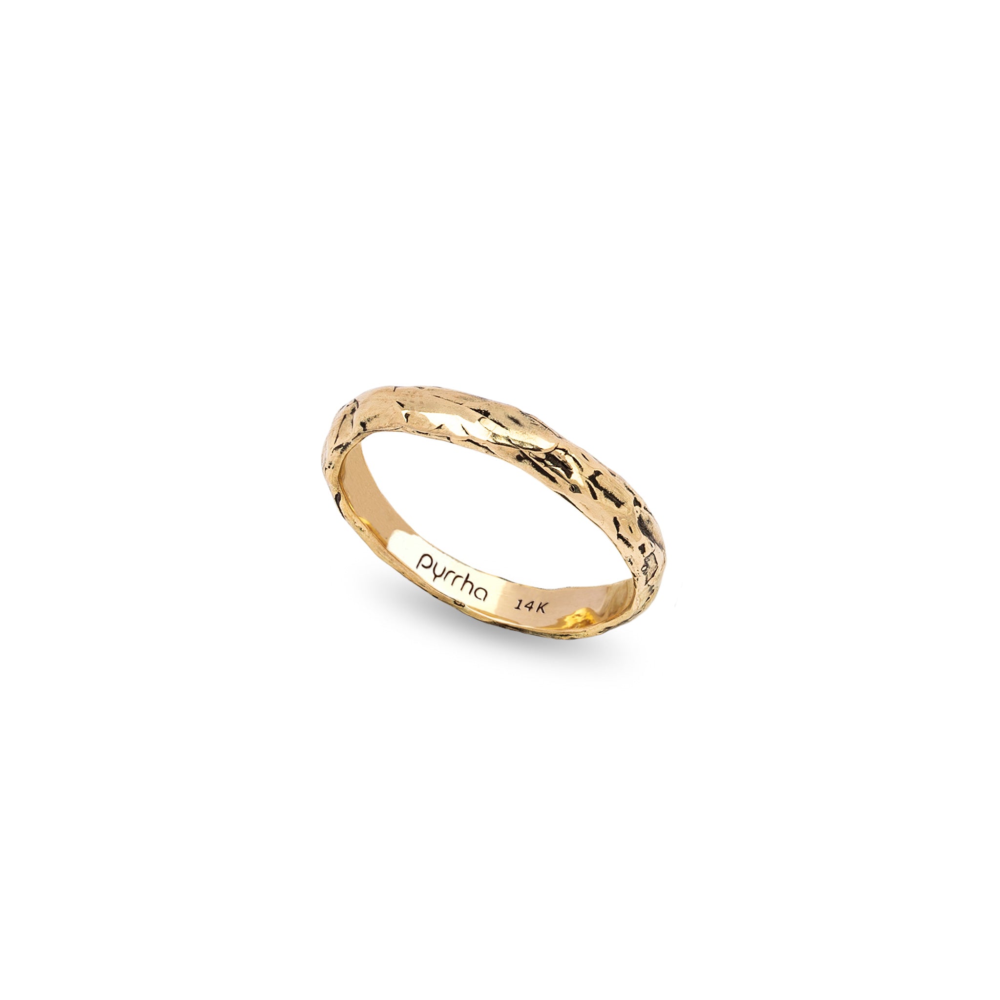 Narrow 14K Gold Band Ring