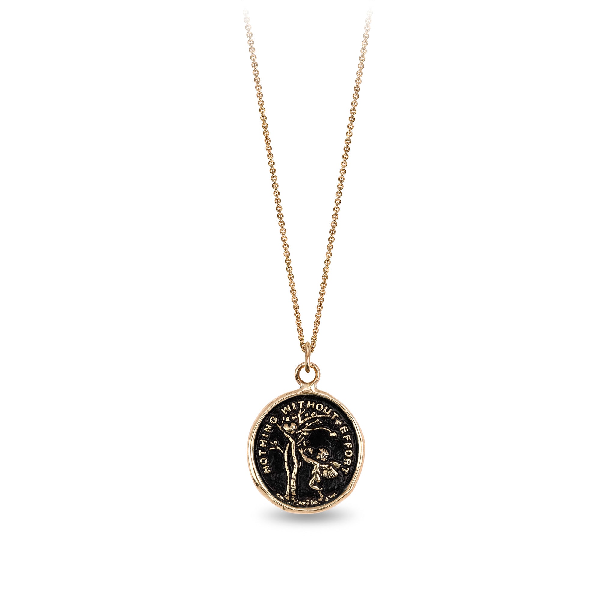 Nothing Without Effort 14K Gold Talisman