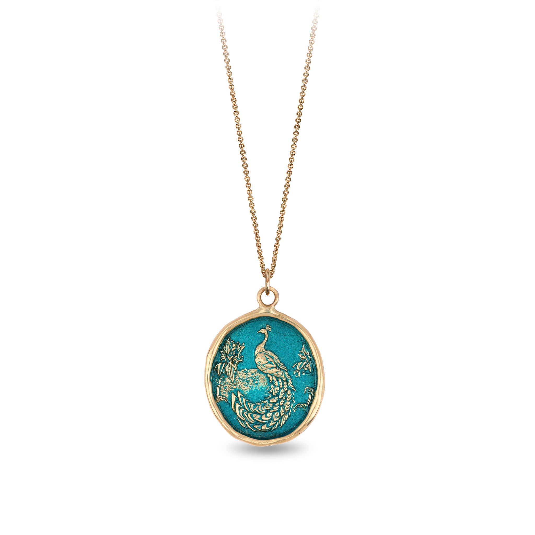 Peacock 14K Gold Talisman - True Colors