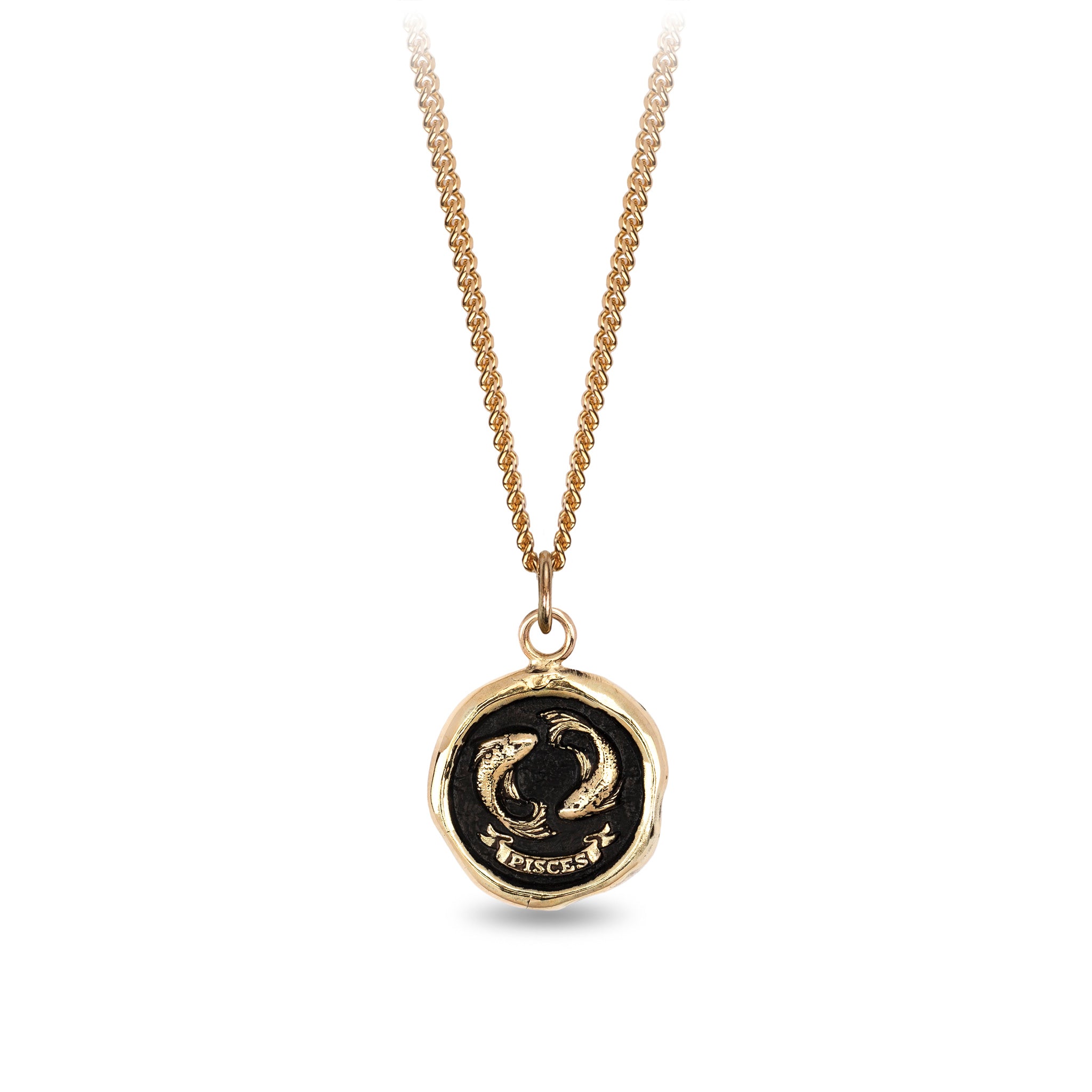 Pisces 14K Gold Zodiac Talisman