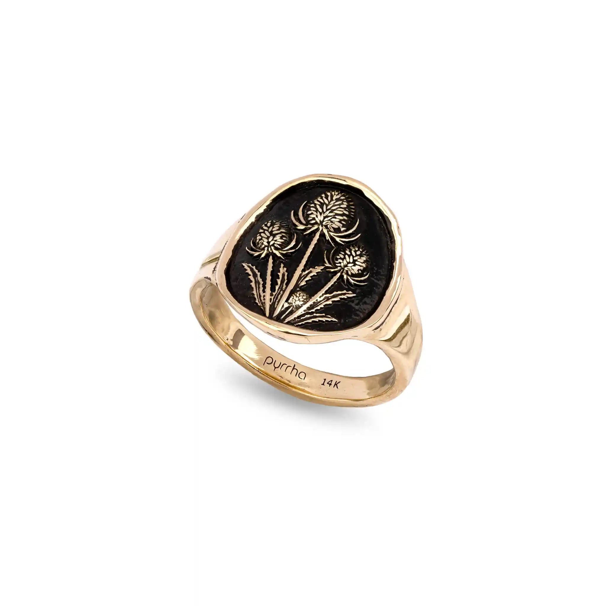 Resilience 14K Gold Cigar Band Ring