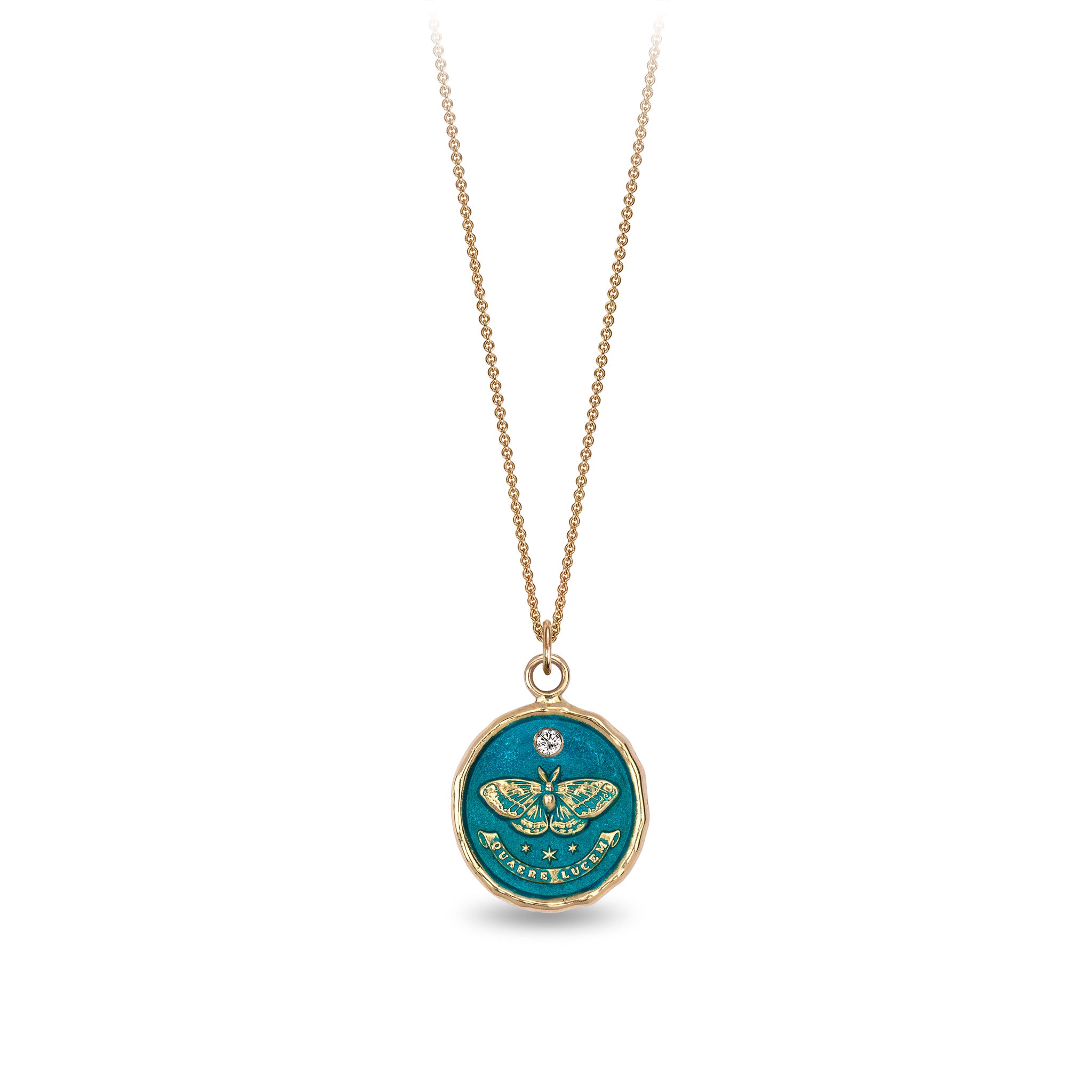 Seek the Light 14K Gold Diamond Set Talisman - True Colors