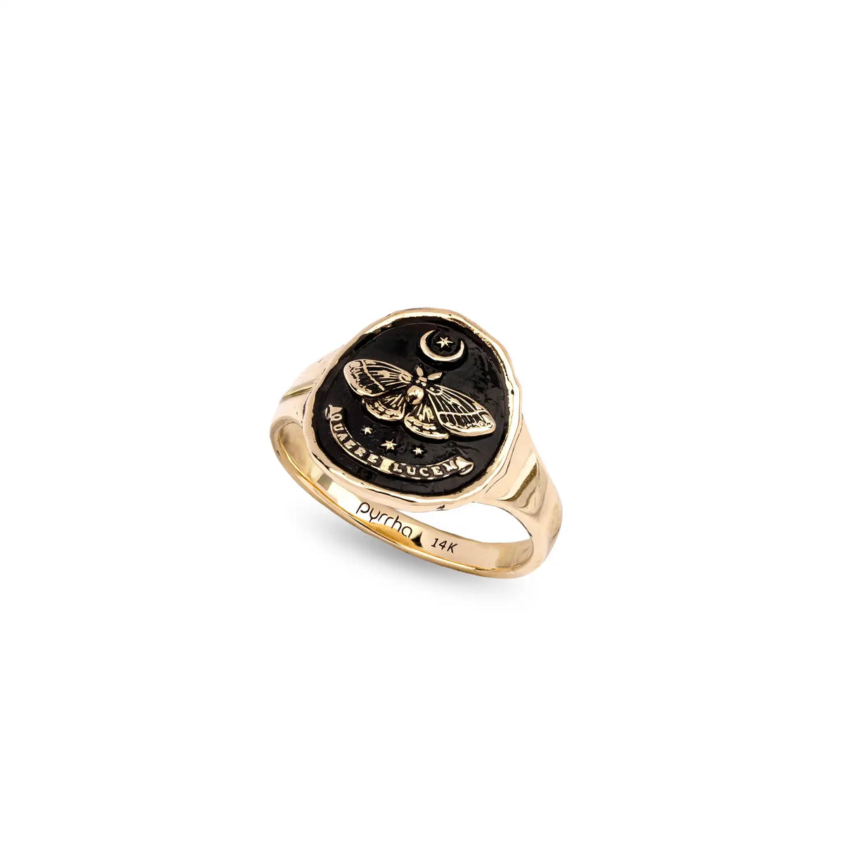 Seek the Light 14K Gold Cigar Band Ring