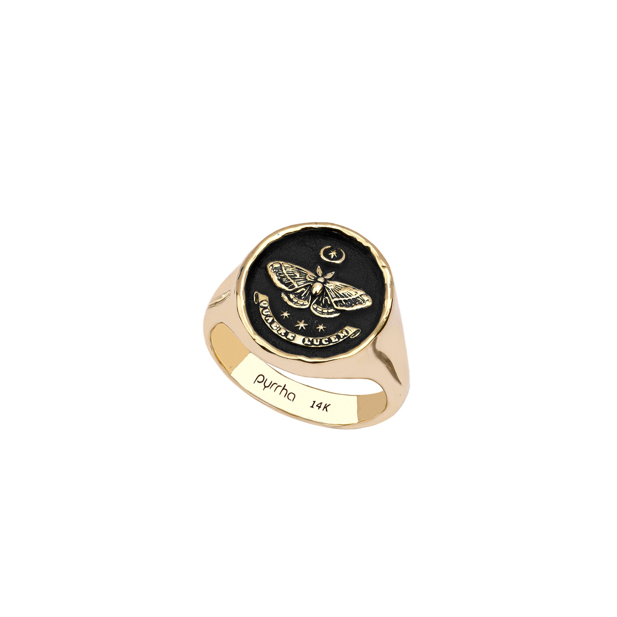 Seek the Light 14K Gold Signet Ring